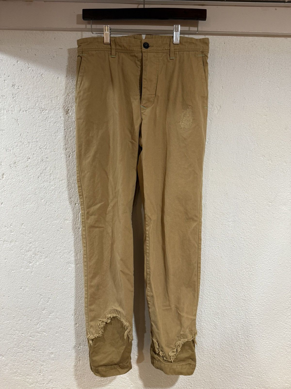 Facetasm × Incotex Beige Distressed Effect Pants Size US 30 / EU 46 - 1 Thumbnail
