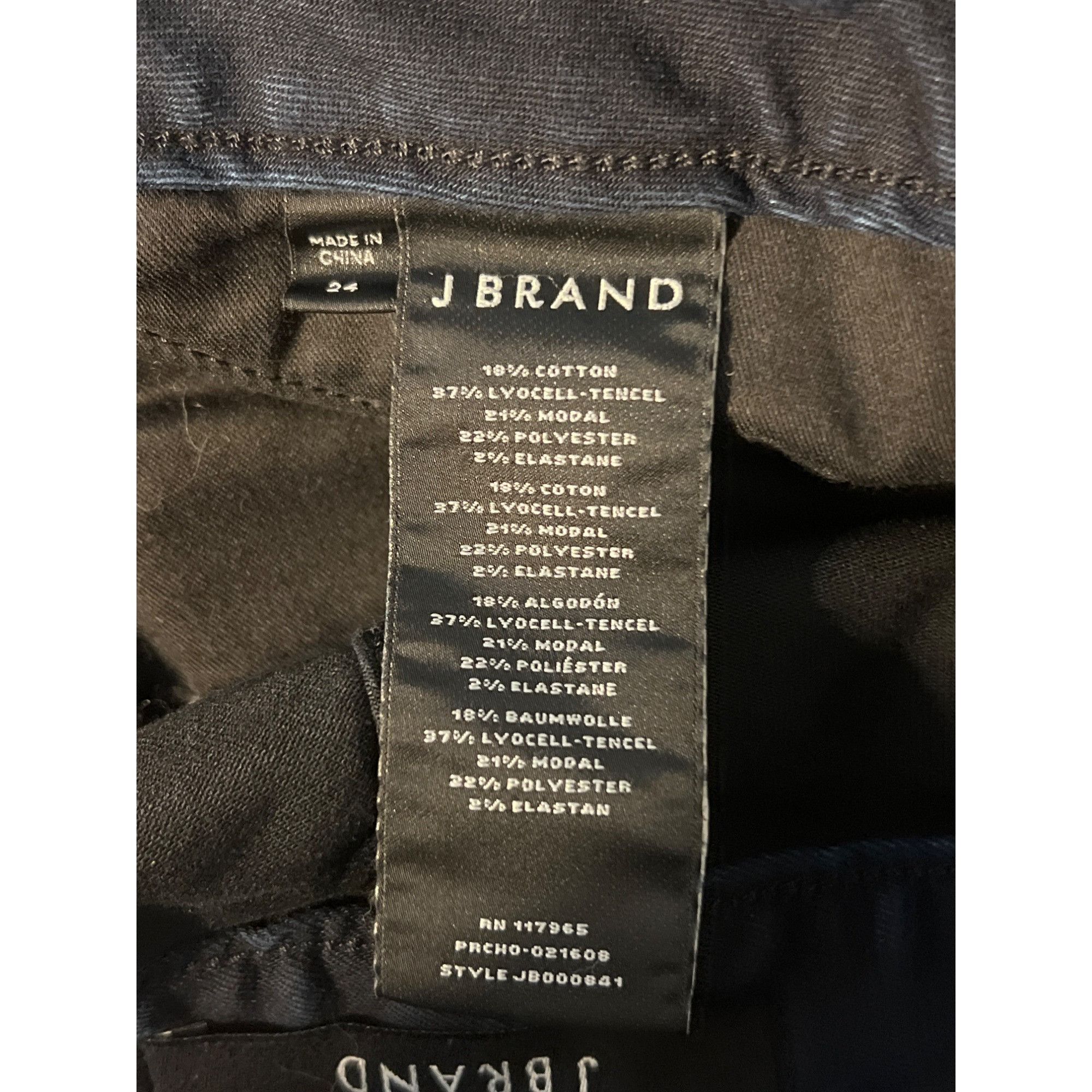 J Brand J Brand Mid Rise Skinny Jeans Dark Blue Denim Ankle Zippers Size 42" / US 20 - 7 Thumbnail