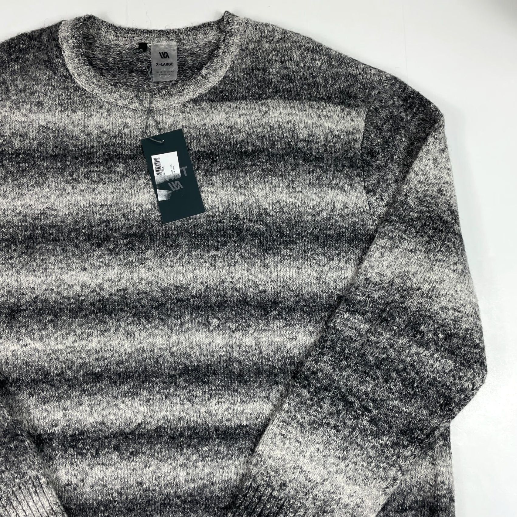 Vintage VINTAGE VRST Sweater Mens XL Gray Long Sleeve Pullover Striped Business Casual Travel Golf Preppy Womens? Mens Size US XL / EU 56 / 4 - 3 Thumbnail