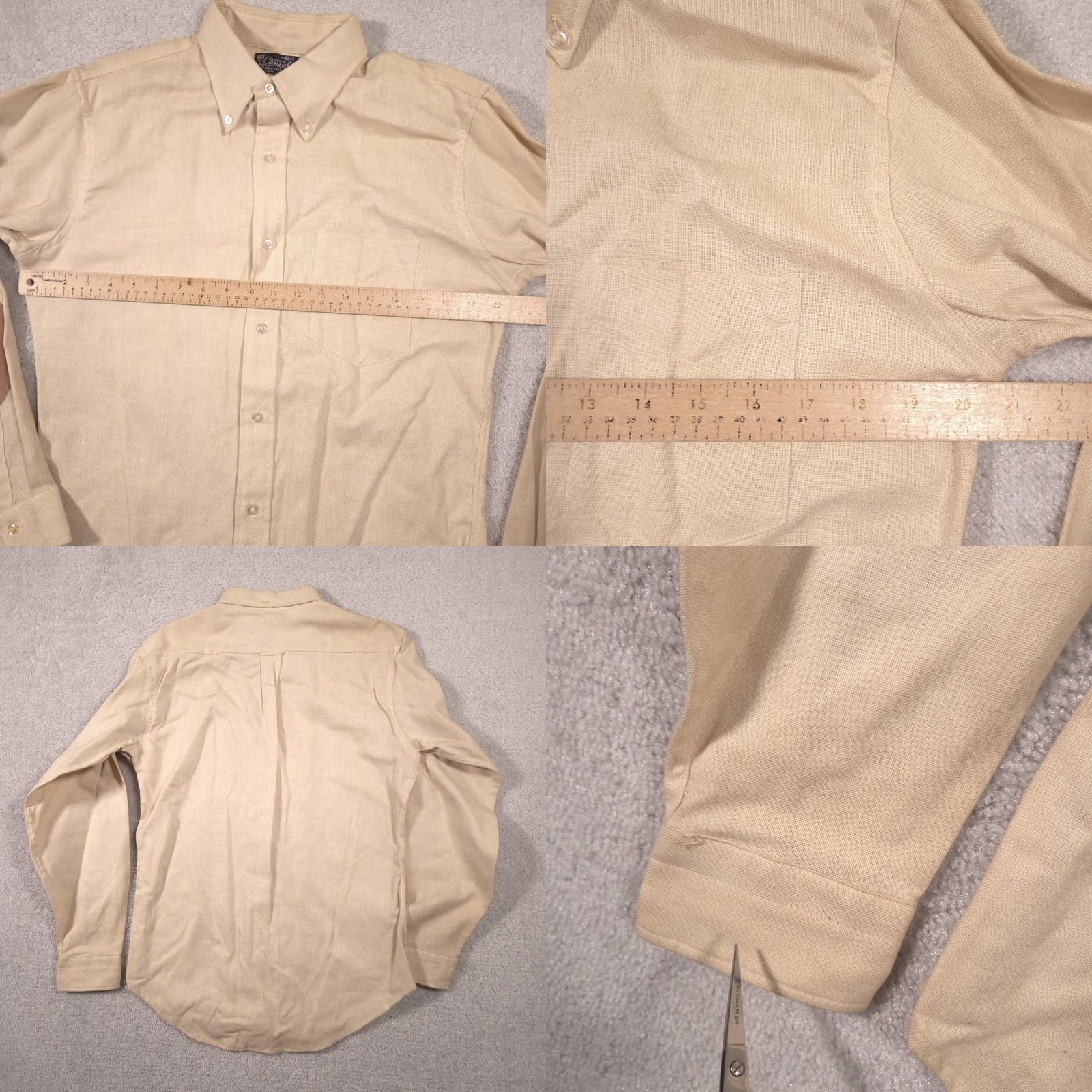 Vintage VINTAGE Norris Casuals Shirt Mens M Beige Long Sleeve Ivy Patch Pocket Button-Up Slim Size US M / EU 48-50 / 2 - 9 Thumbnail