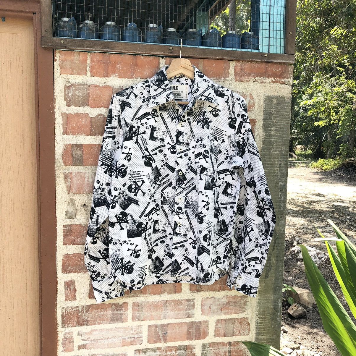 Japanese Brand × Vintage Vintage I.N.C Poem Skull Punk Gothic Button up Shirt 🍒 Size US M / EU 48-50 / 2 - 1 Thumbnail