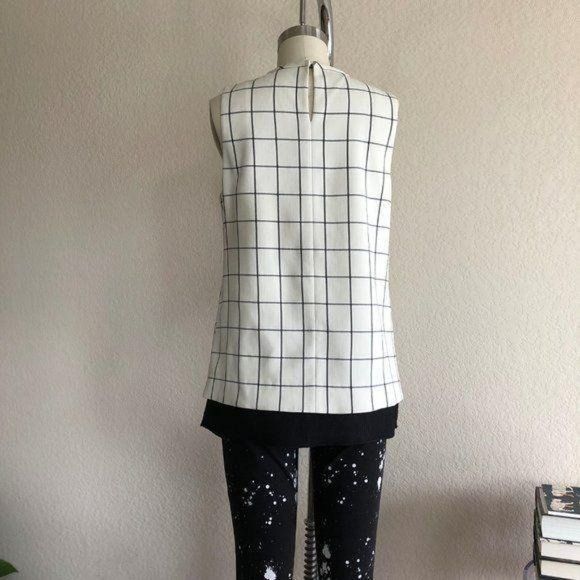 Proenza Schouler PROENZA SCHOULER Windowpane Plaid Suiting Contrast Sleevless Size S / US 4 / IT 40 - 7 Thumbnail