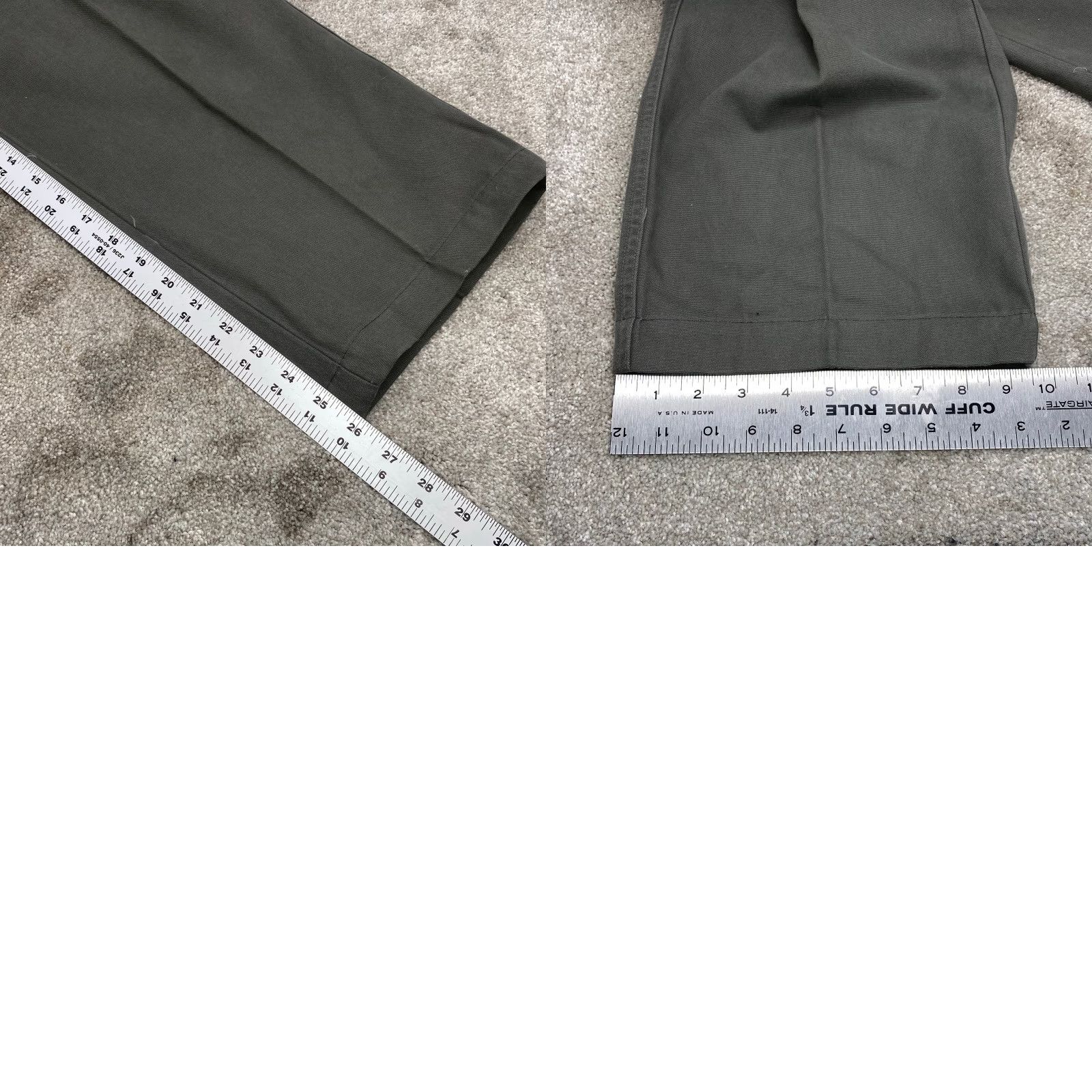 Dockers DOCKERS Pants Cargo Plain Washed Canvas Olive 42x27 Mens Relaxed Front Flat Front 42 Inseam Slate Green Straight Pockets Size US 42 / EU 58 - 8 Thumbnail