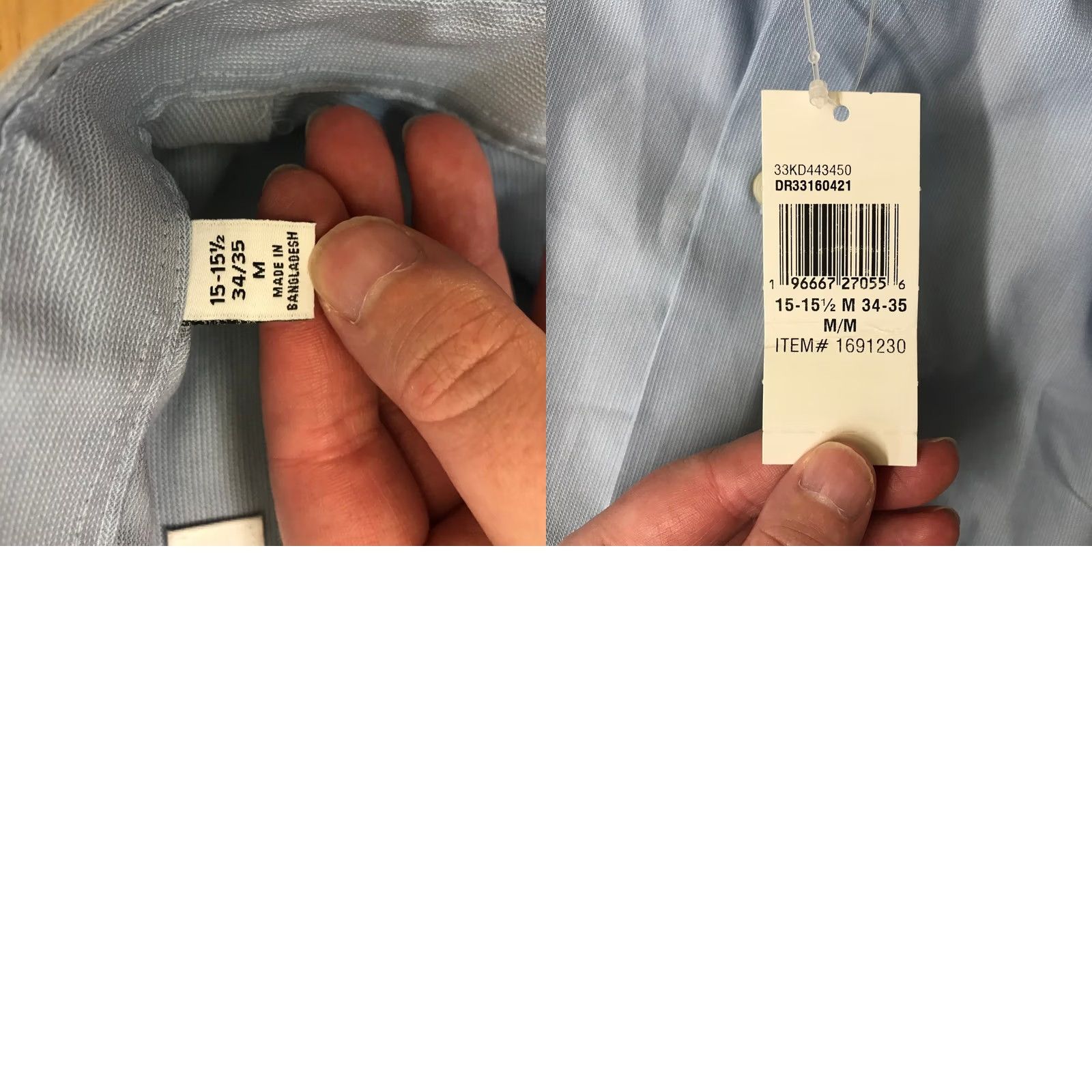 Calvin Klein Calvin Klein Mens Fresh Comfort Regular Fit Stretch Shirt Blue M 15-15.5 34/35 Size US L / EU 52-54 / 3 - 8 Thumbnail