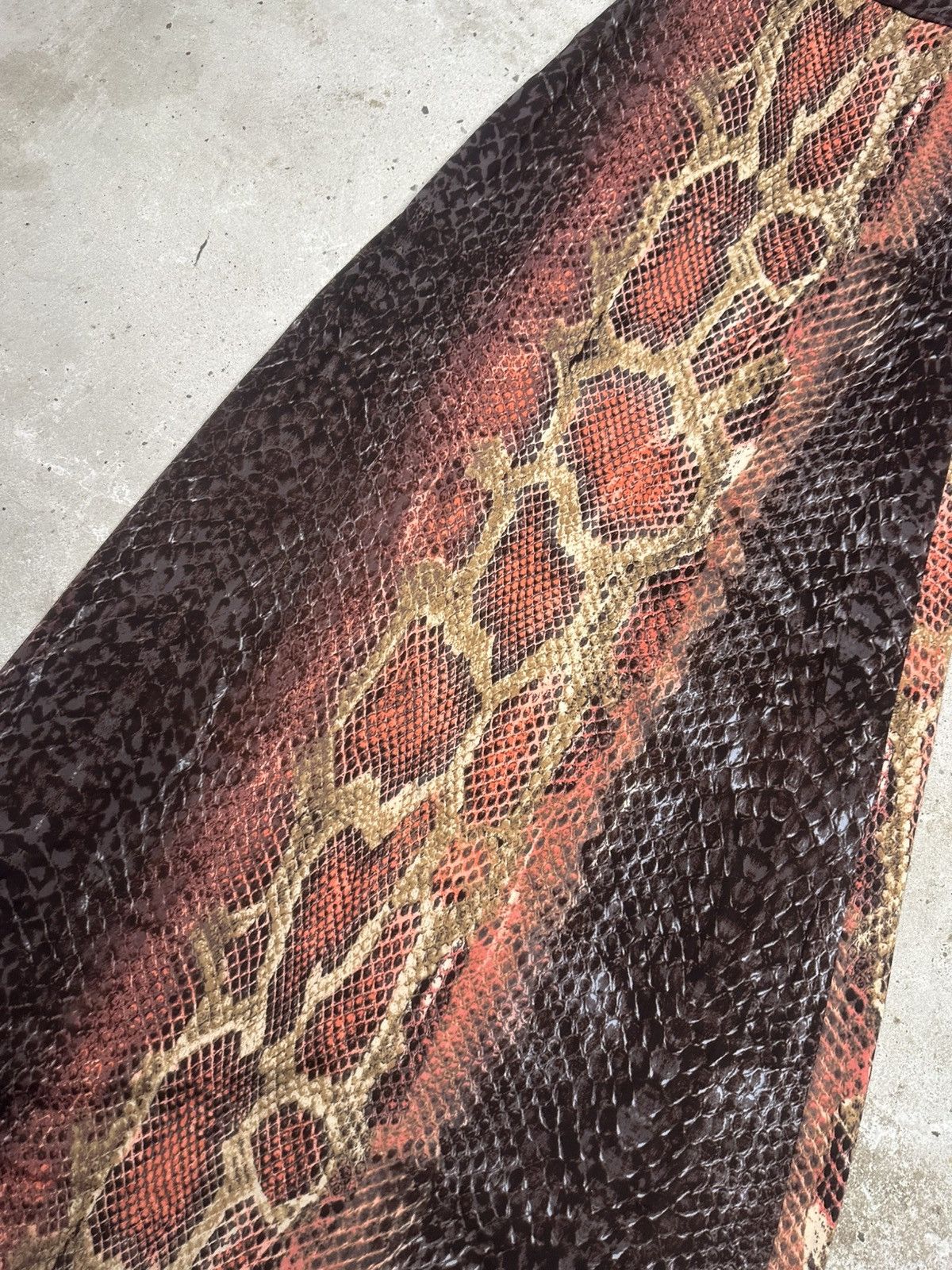 Roberto Cavalli 2000s Roberto Cavalli I Love You Red Snake Print Maxi Dress Size M / US 6-8 / IT 42-44 - 19 Thumbnail