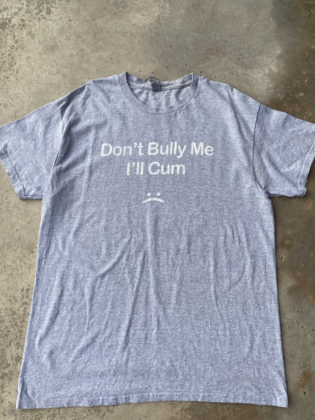 Gildan Gildan ‘Don’t Bully Me I’ll Cum’ Grey Tee Size US L / EU 52-54 / 3 - 1 Thumbnail