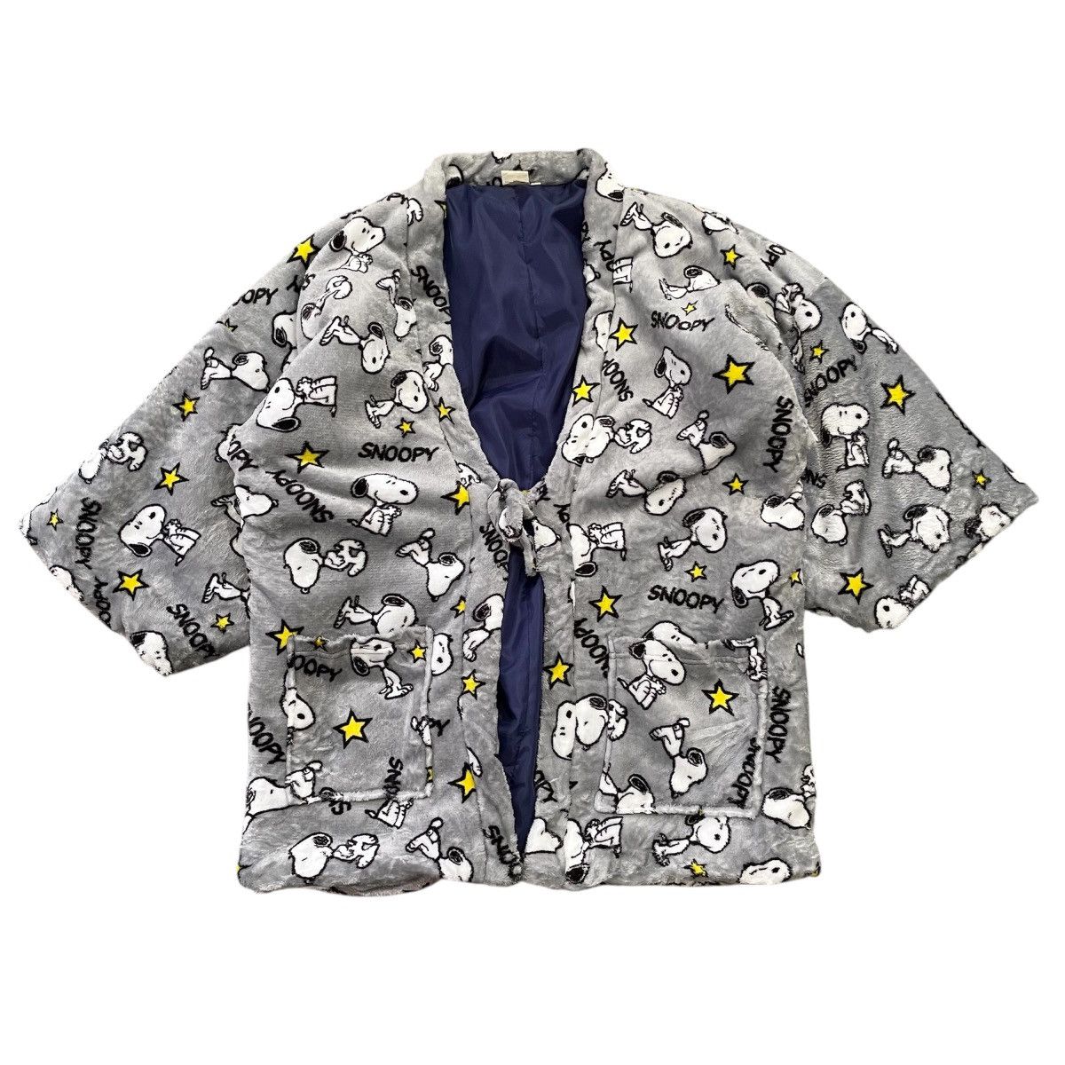 Peanuts Vintage Snoopy Peanuts Padded Hanten Kimono Jacket Grey Size US L / EU 52-54 / 3 - 2 Thumbnail