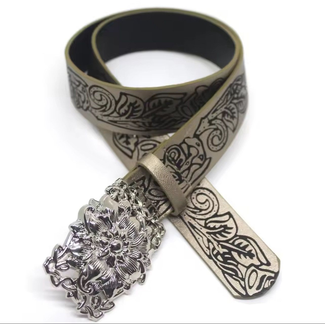 Japanese Brand × Vintage Rose Buckle Belt Size ONE SIZE - 4 Thumbnail