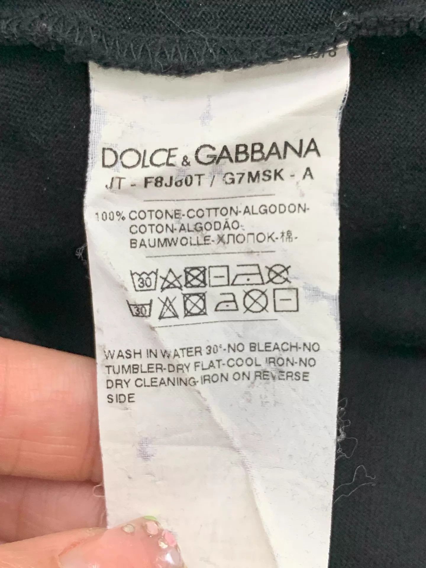 Dolce & Gabbana Dolce&Gabbana Black Letter Short Sleeve Tee 42 New Size US XS / EU 42 / 0 - 5 Thumbnail