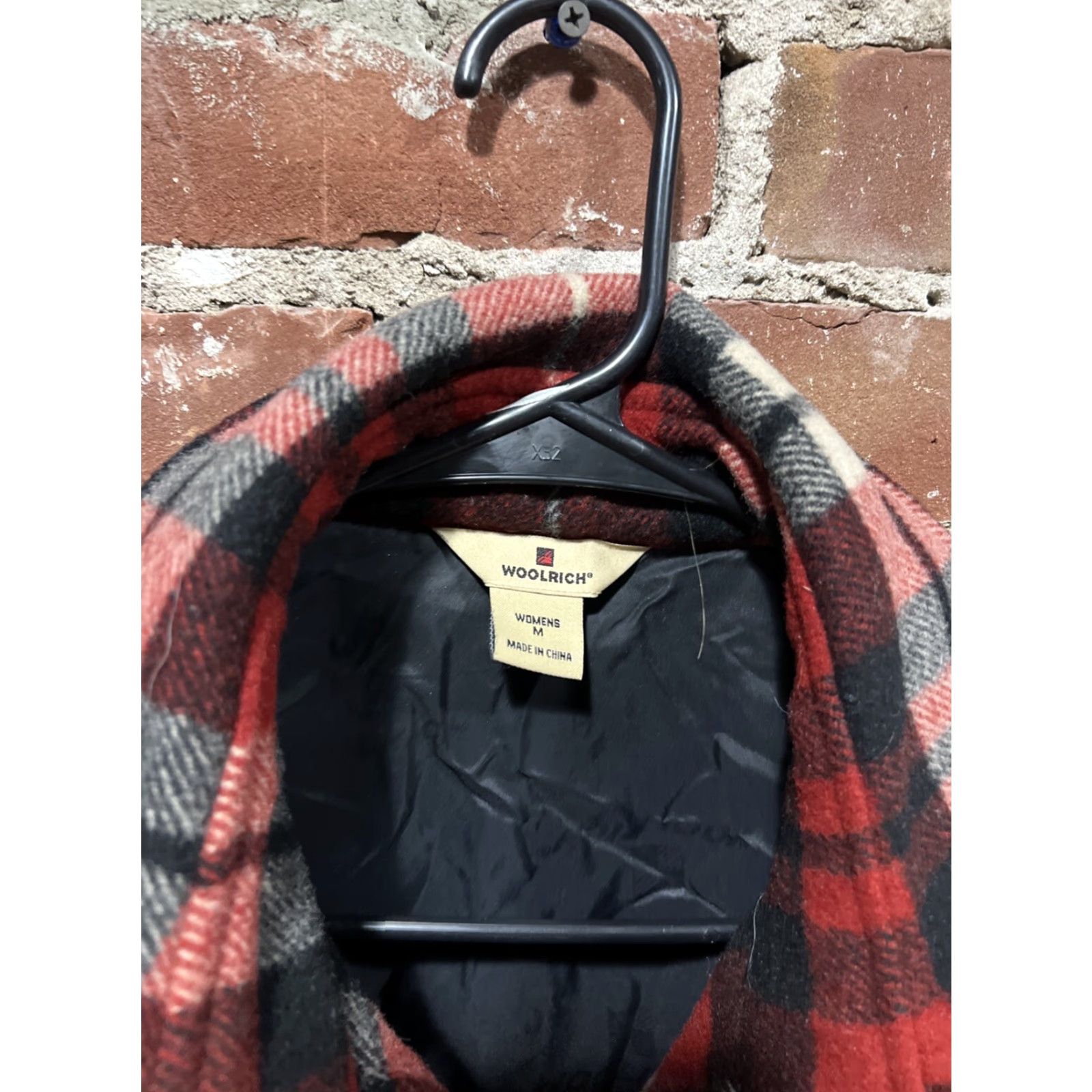 Vintage Woolrich Coat Plaid Wool Red Black White Double Breasted Womens Medium Size M / US 6-8 / IT 42-44 - 2 Thumbnail