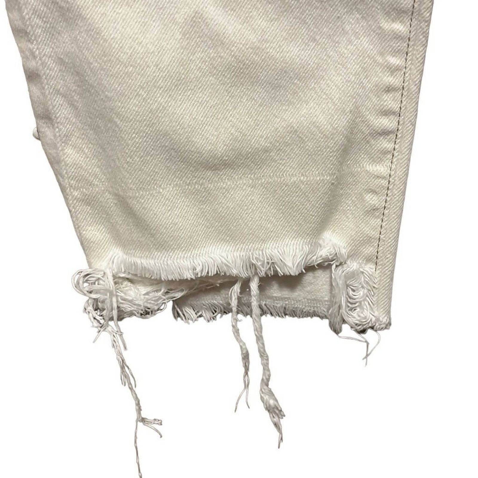 J Brand J Brand Beige High-Rise Raw Hem Straight Leg Cropped Jeans Size 24" / US 00 / IT 34 - 5 Thumbnail
