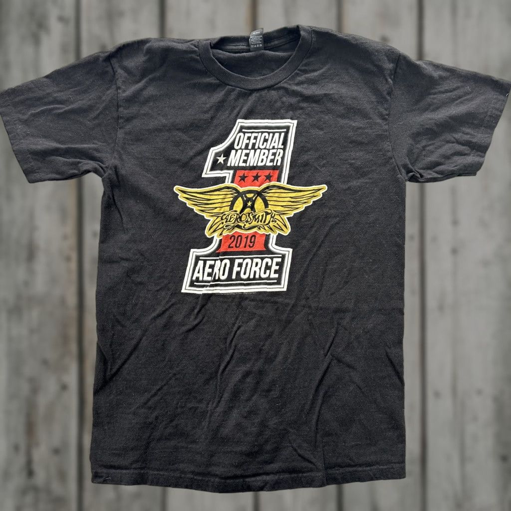 Tultex Aerosmith Aero Force Shirt Mens Small Black 2019 Official Member Band Tee Rock Size US S / EU 44-46 / 1 - 1 Thumbnail