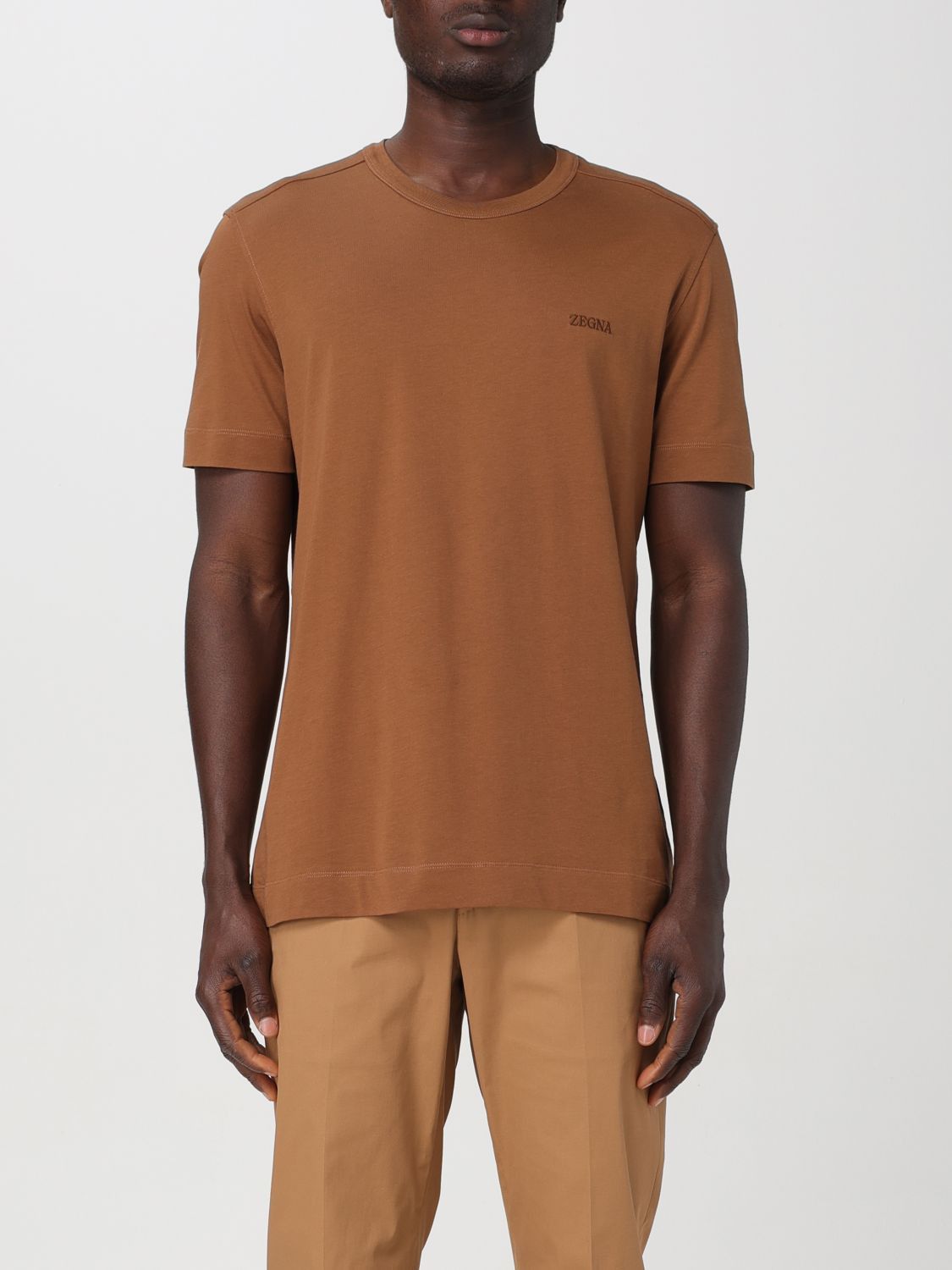 image of Ermenegildo Zegna Zegna T-Shirt Men Brown (Size XL)