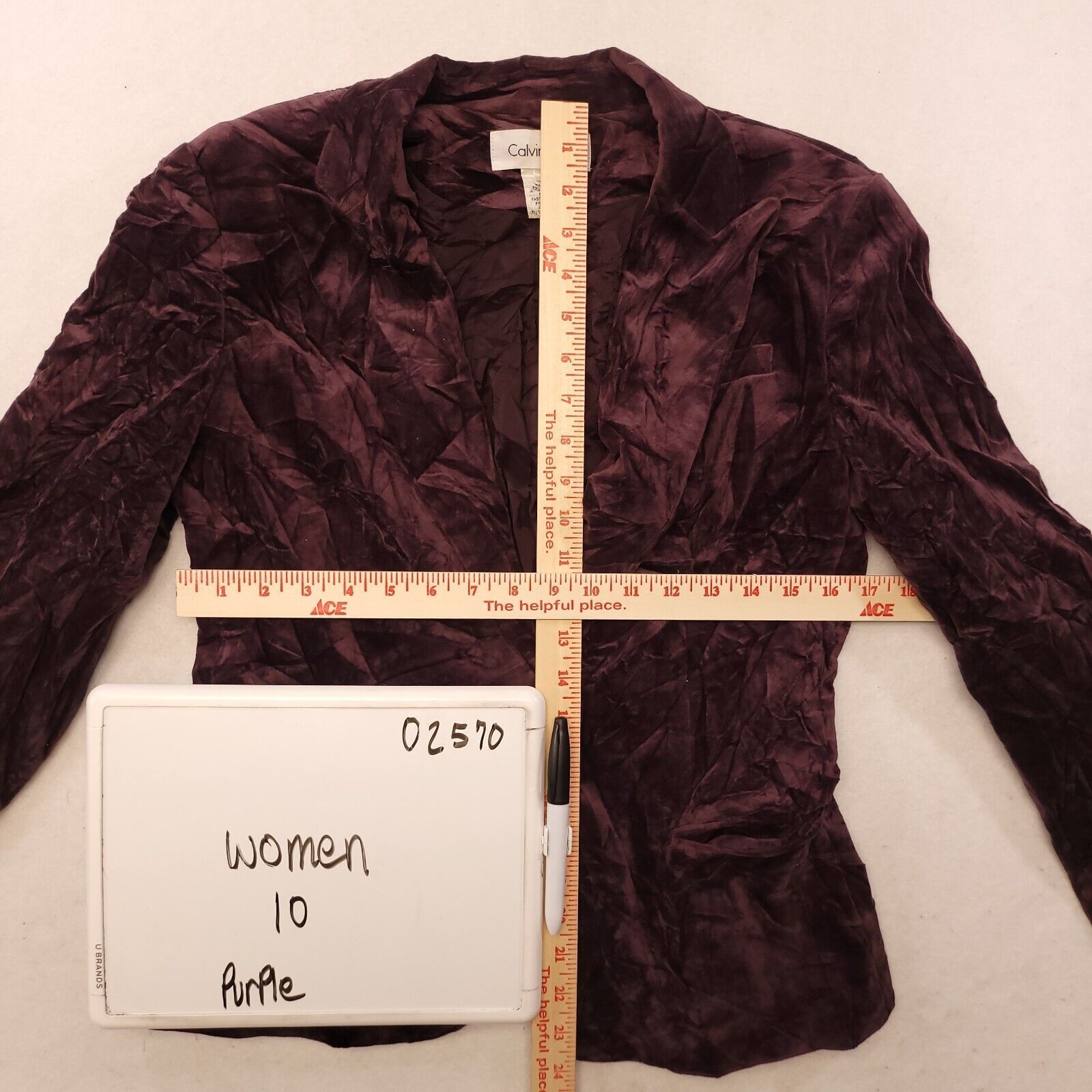 Calvin Klein Calvin Klein Long Sleeve Button Up Coat Women Size 10 Purple Size L / US 10 / IT 46 - 6 Thumbnail