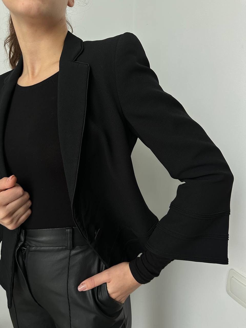 Emporio Armani × Vintage Vintage Emporio Armani Blazer Jacket W Black Size S / US 4 / IT 40 - 6 Thumbnail