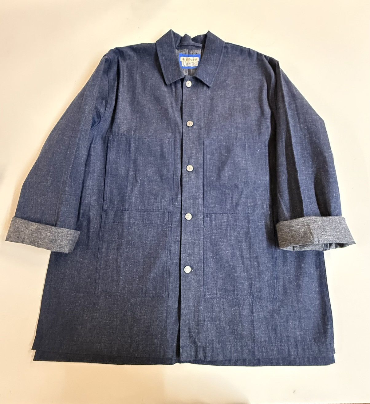 Acne Studios Acne Studios Blå Konst Dark Indigo Denim Chore Coat Sz 50 Size US XL / EU 56 / 4 - 14 Thumbnail