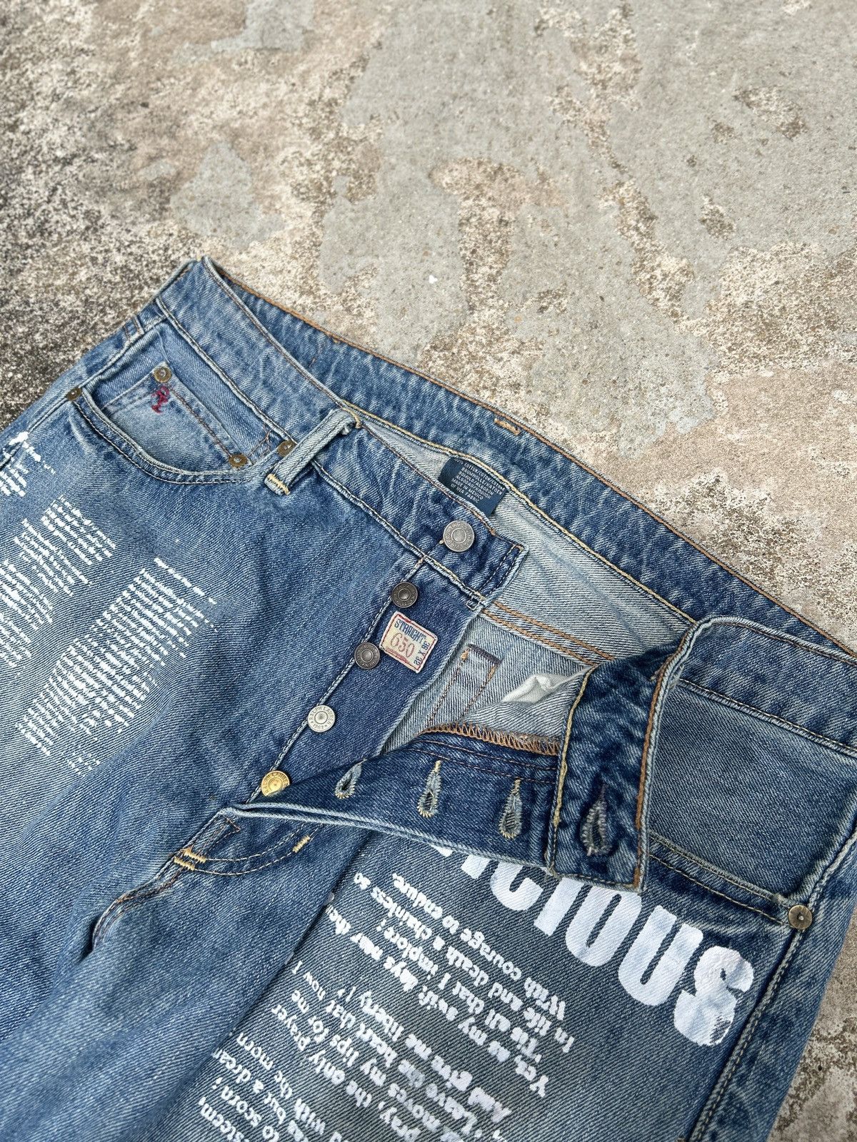 Designer × Polo Ralph Lauren Custom jeans 1of1 Size US 34 / EU 50 - 4 Thumbnail