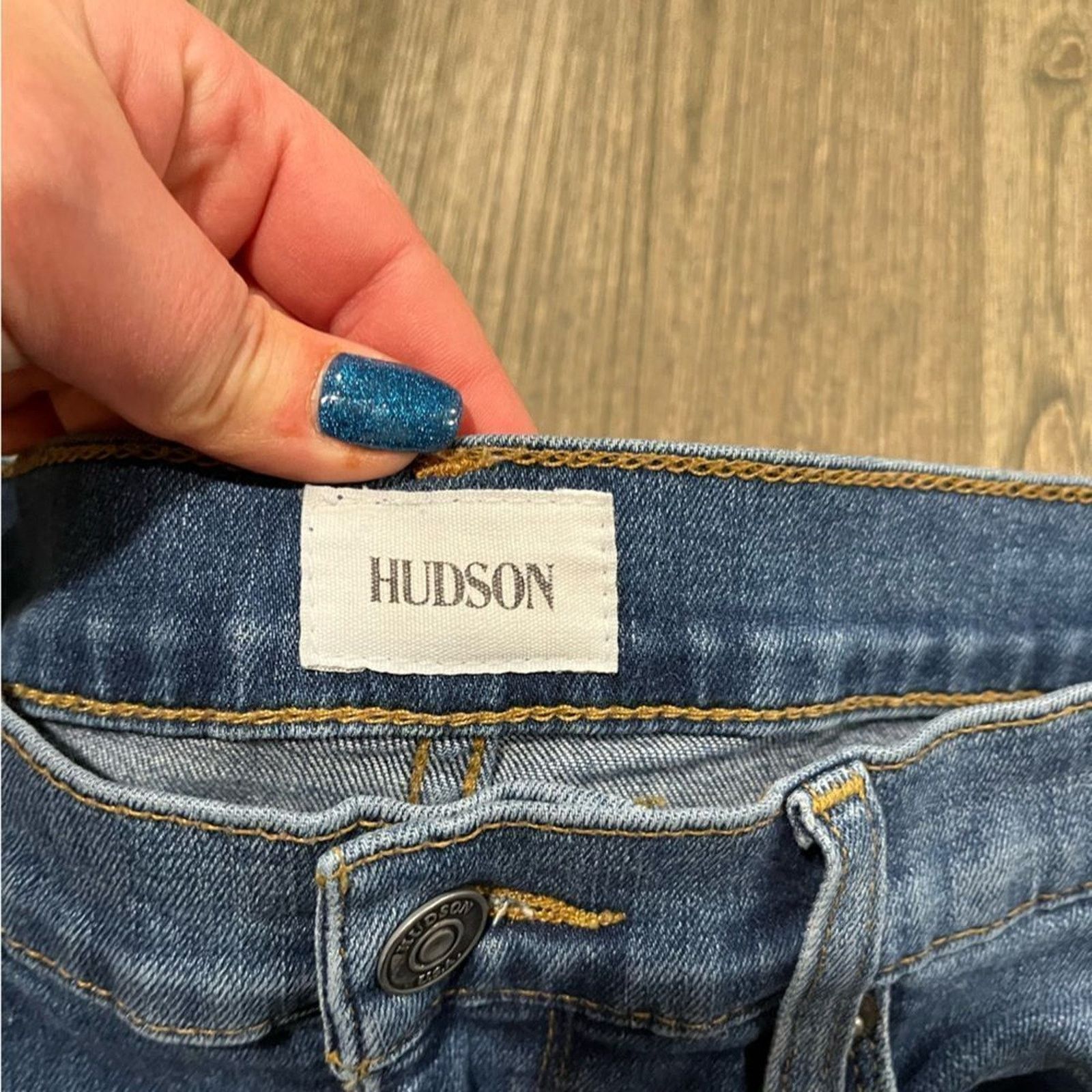 Hudson Hudson Natalie Super Skinny Jeans Mid-Rise Whisker Size 28 Size 28" / US 6 / IT 42 - 6 Thumbnail