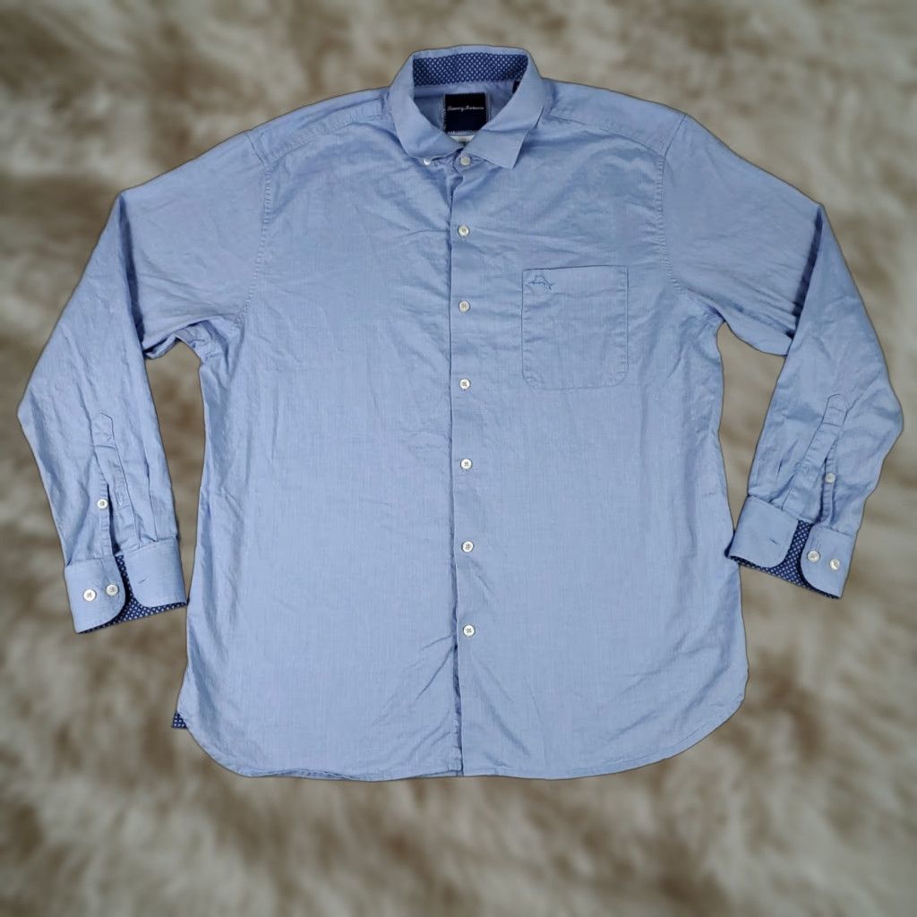 Tommy Bahama Tommy Bahama Shirt Mens Large Blue Cotton Button Up Long Sleeve Size US L / EU 52-54 / 3 - 1 Thumbnail