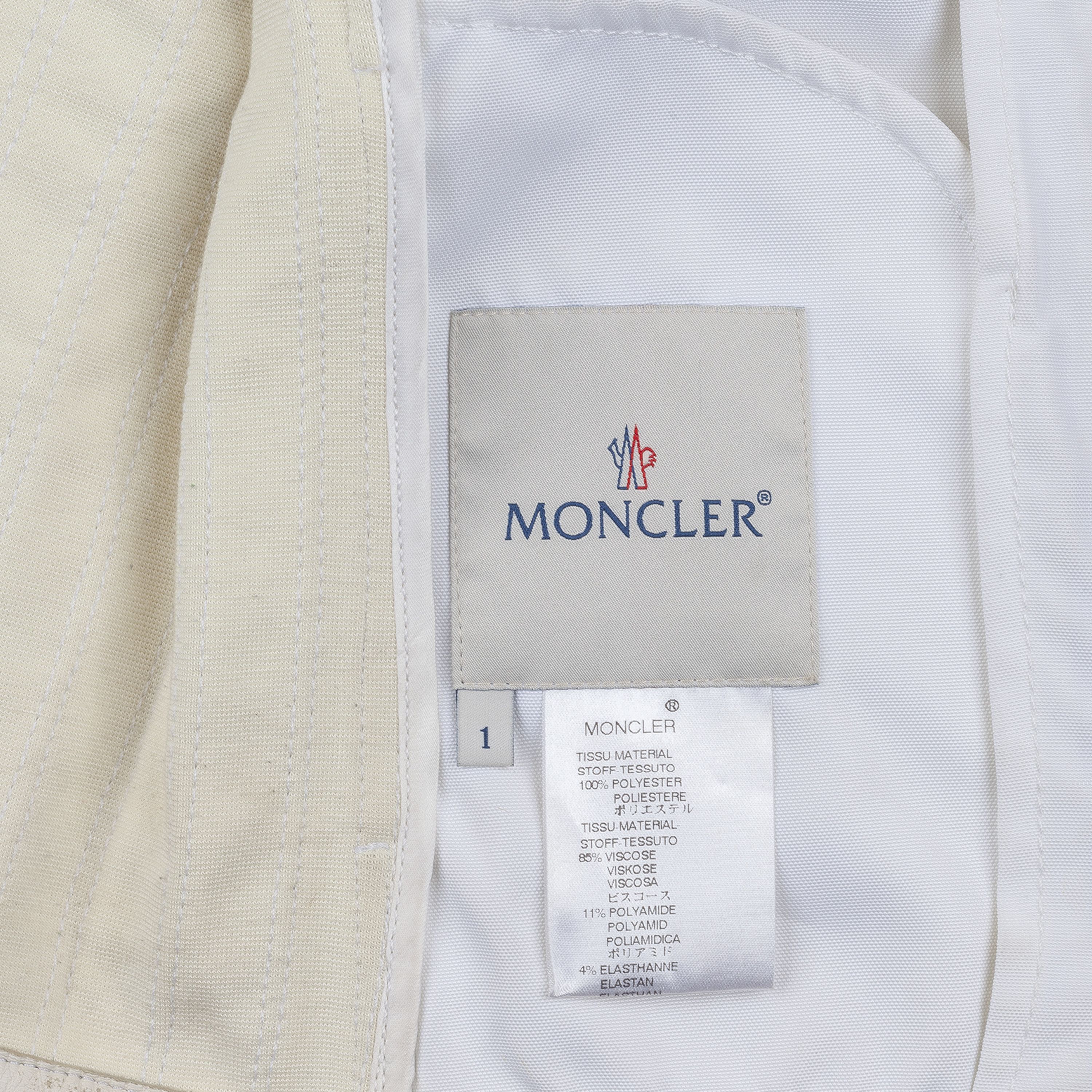 Moncler Moncler Round Collar White Jacket (S) Size S / US 4 / IT 40 - 7 Thumbnail