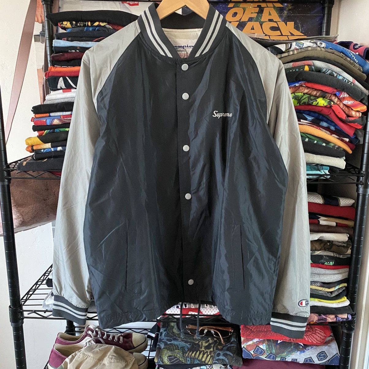 Champion × Supreme Supreme Champion Warm Up Coaches Jacket Black Grey 2011 Size US M / EU 48-50 / 2 - 1 Thumbnail