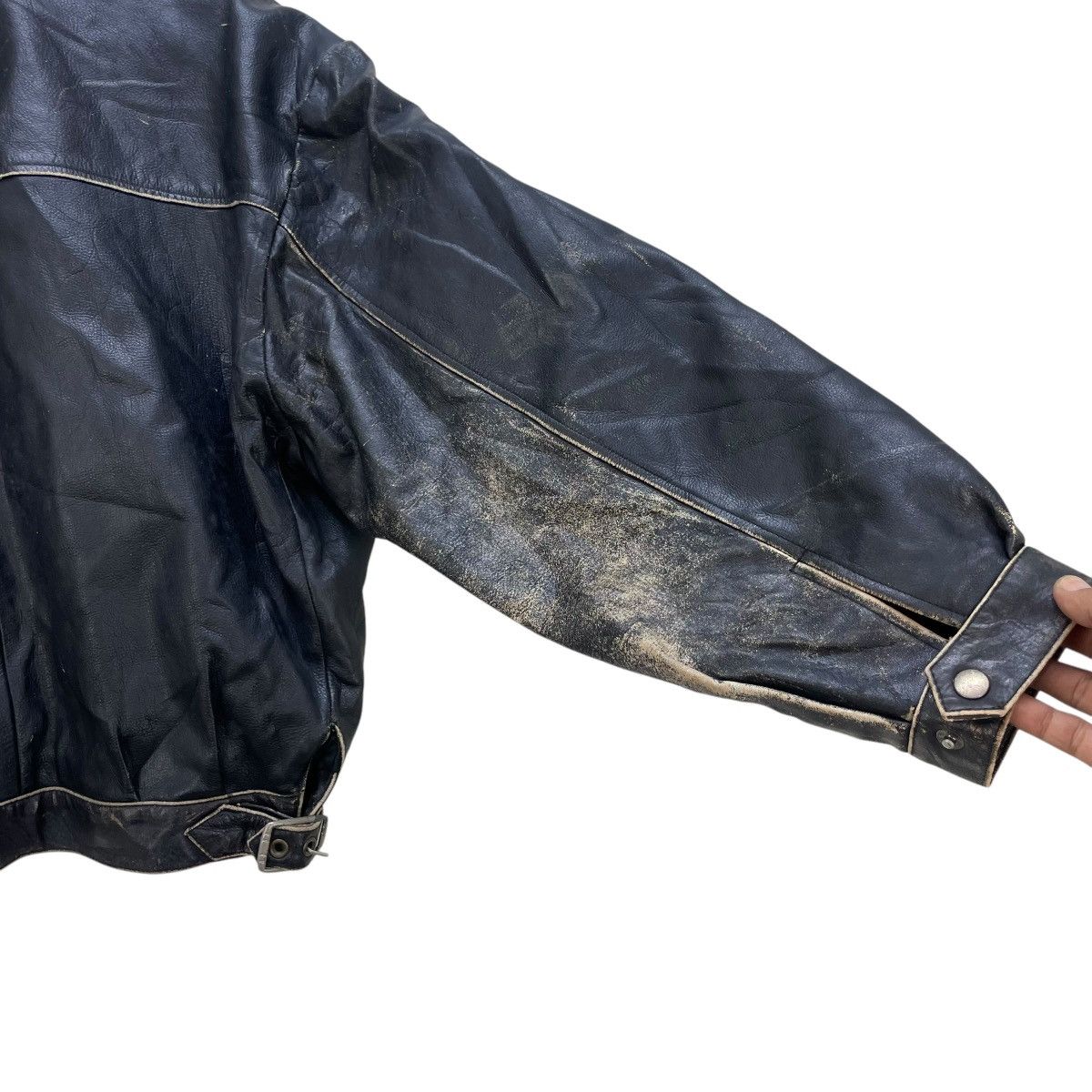 Gear for Sports × Genuine Leather 💥Vintage Jai Alai Genuine Leather Biker Cafe Racer Jacket Size US M / EU 48-50 / 2 - 7 Thumbnail