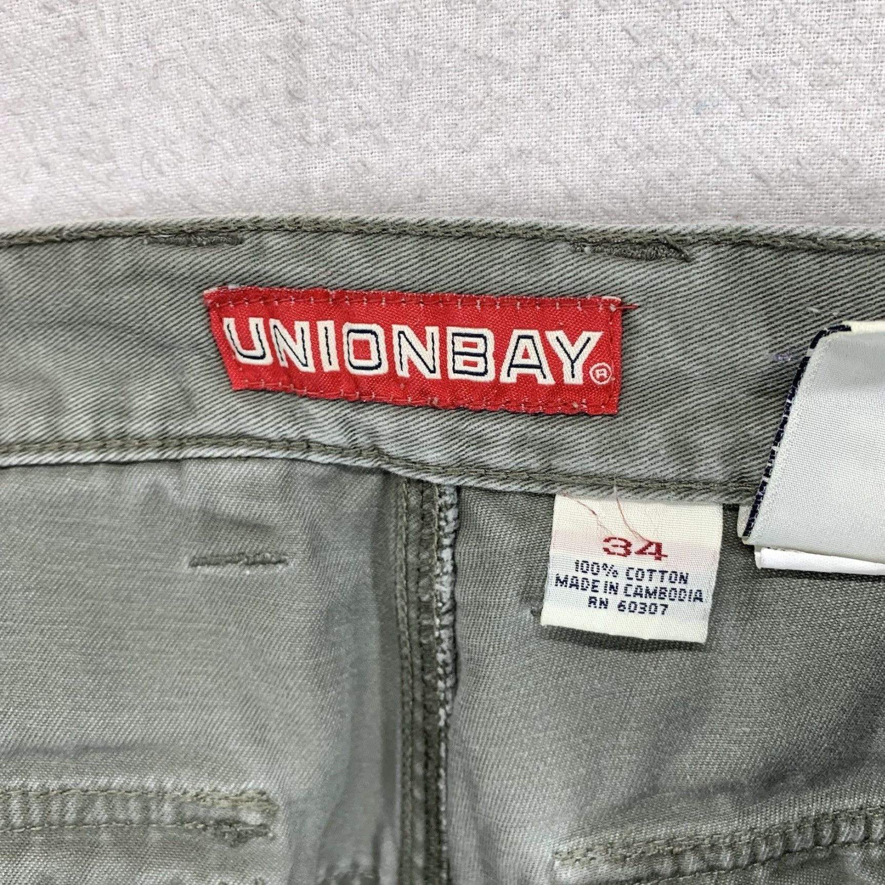 Vintage VINTAGE Union Bay Shorts Men 34 Cargo Cargo Shorts 90s Grunge Skater Wide Leg Green Size US 34 / EU 50 - 3 Thumbnail