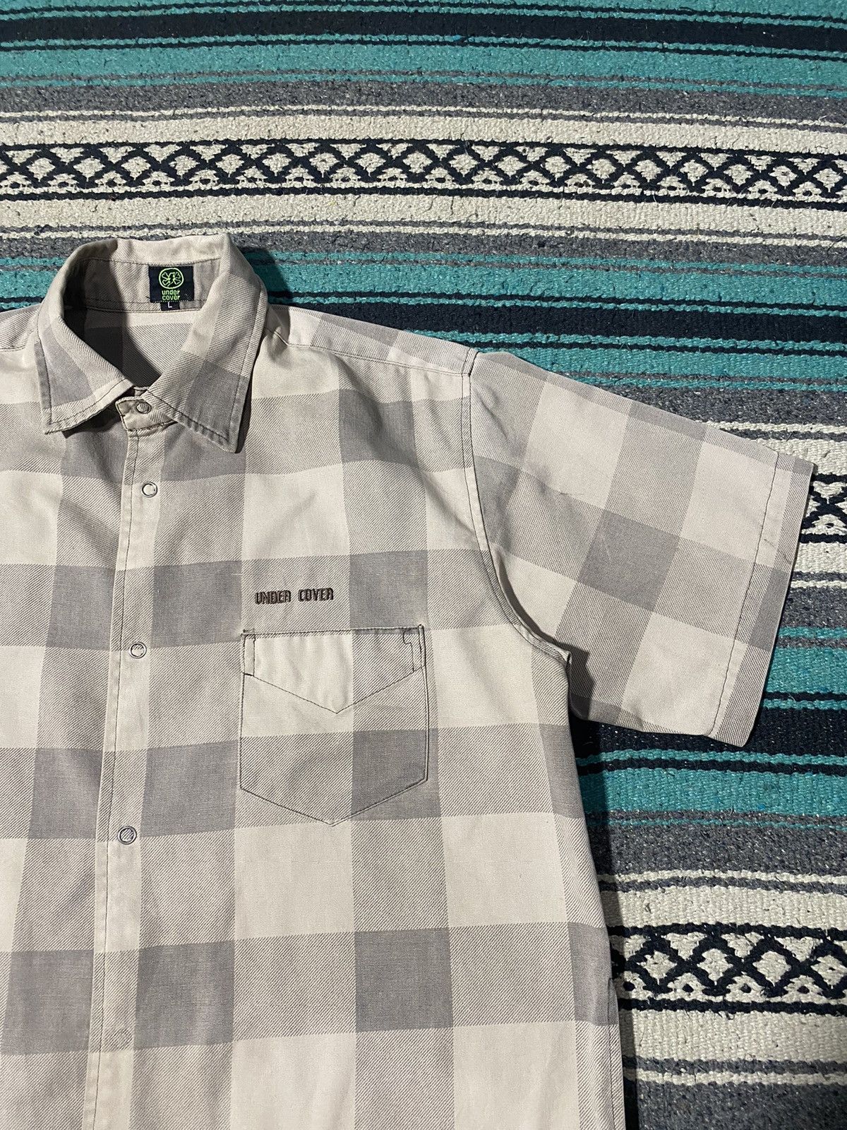 Undercover 2000s Undercover Chaotic Snap Button Gingham Shirt Size US L / EU 52-54 / 3 - 4 Thumbnail