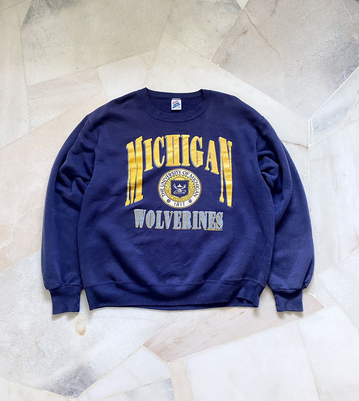 Vintage Vintage 1990 Michigan Wolverine sweatshirt Size US XL / EU 56 / 4 - 1 Thumbnail