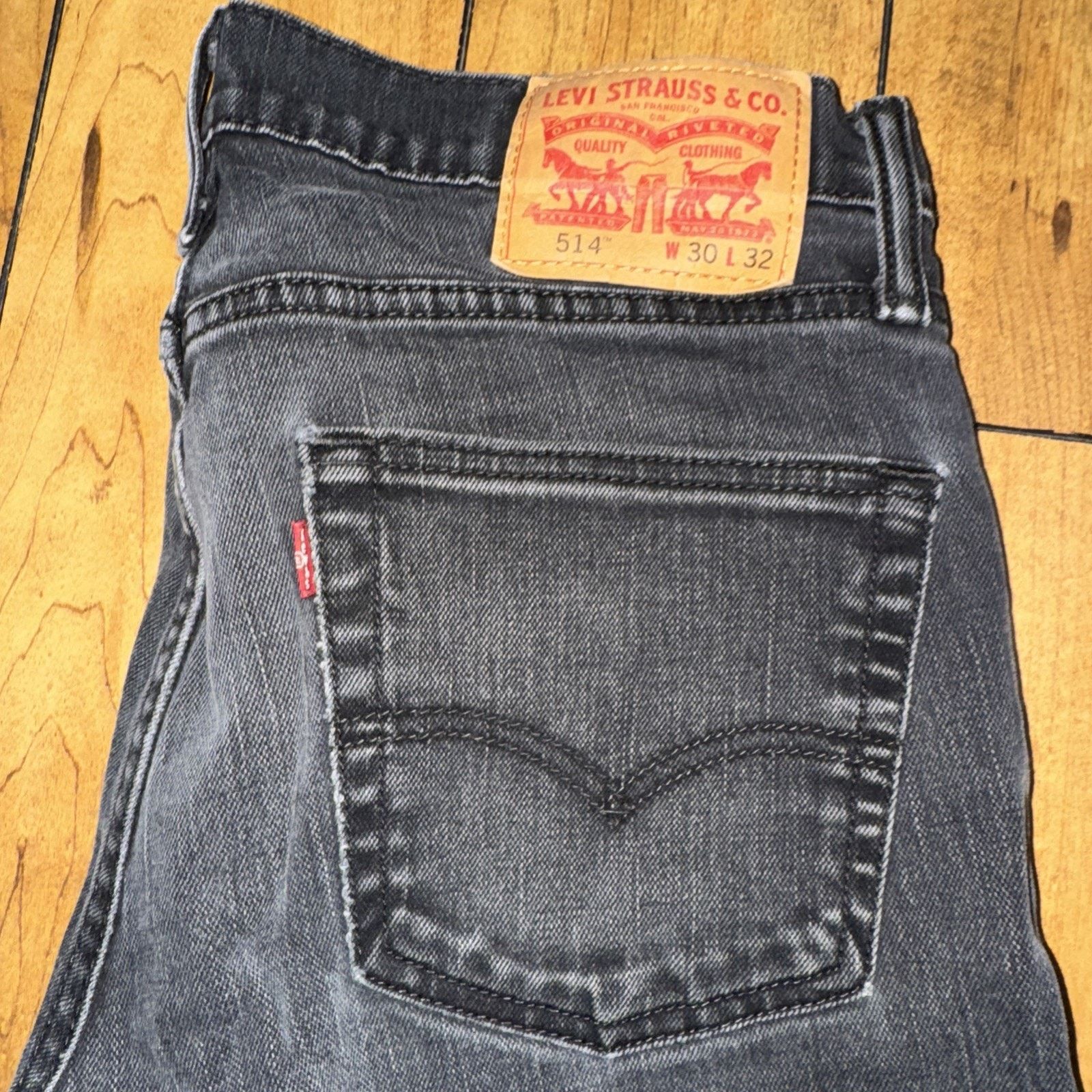 Levi's Levi’s 514 Black Denim Jeans 30x30 Measured Size US 30 / EU 46 - 2 Thumbnail