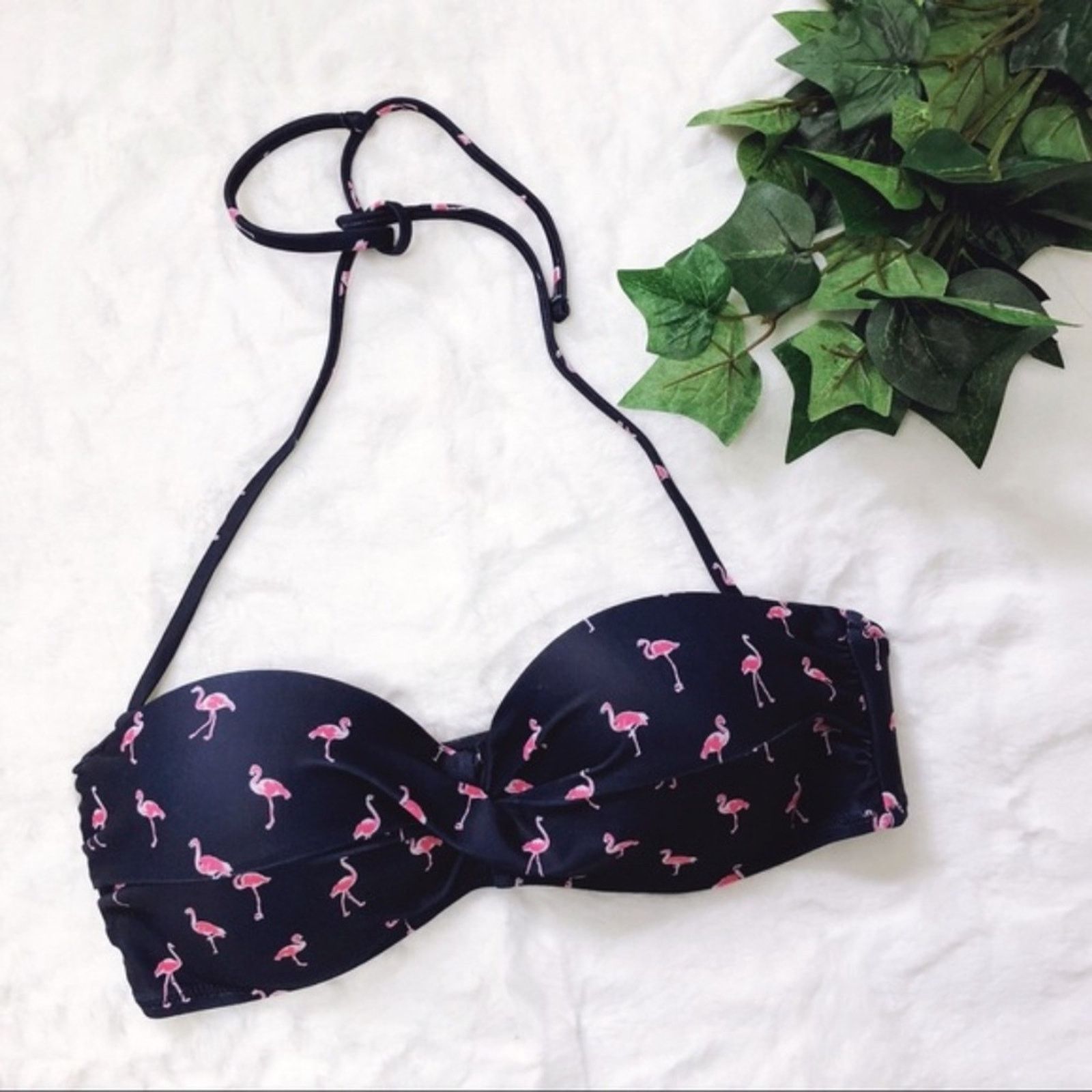 Gap GAP Flamingo Navy Blue Twist Bandeau Bikini Top Size XS / US 0-2 / IT 36-38 - 5 Thumbnail