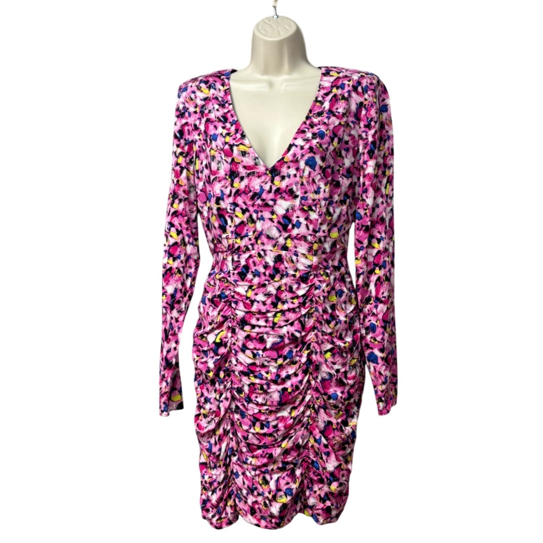 Bar III Bar III Alyssa Belted Mini Dress, Pink-multi, Sz. 4- No bel Size S / US 4 / IT 40 - 3 Thumbnail