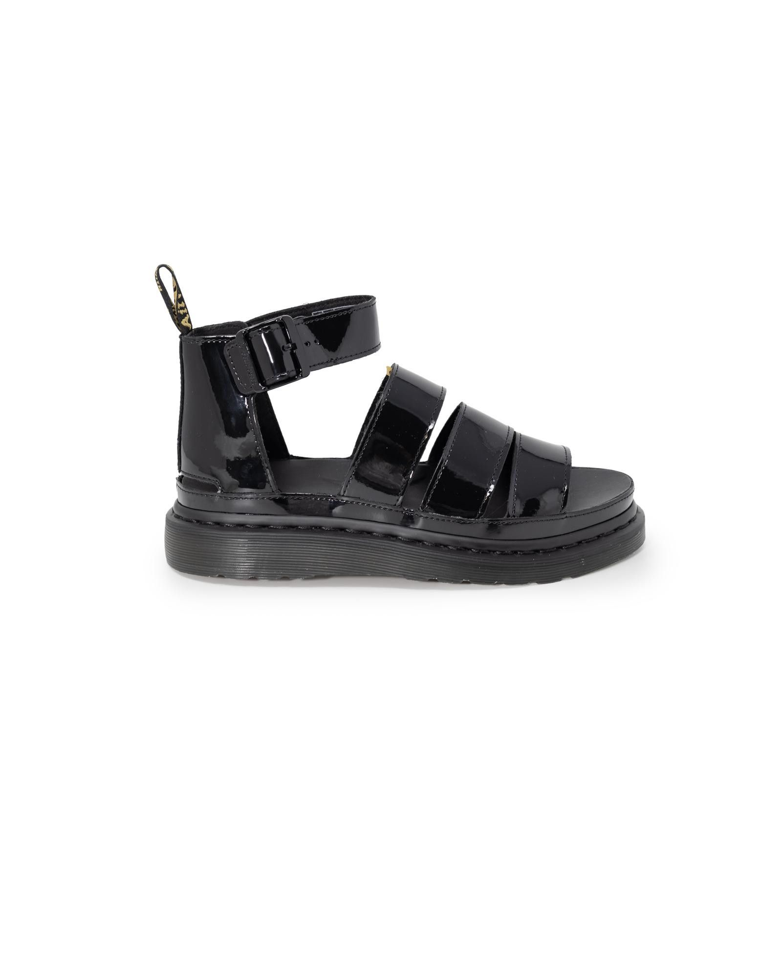 image of Dr Martens Leather Buckle Sandals in Black, Women's (Size 8)