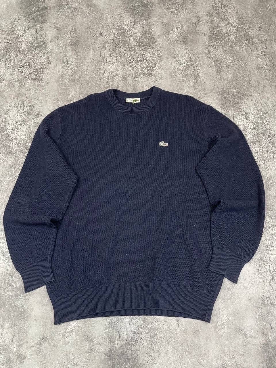 Lacoste Lacoste Men Cotton Knit Sweater Crewneck Pullover Navy Size US XL / EU 56 / 4 - 1 Thumbnail