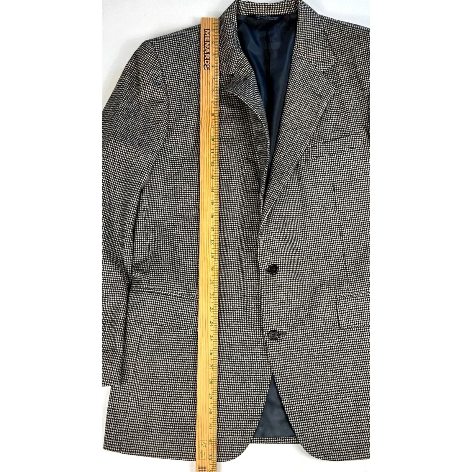 Polo Ralph Lauren Polo Ralph Lauren Blazer Shirt Mens Wool Houndstooth Vintage Made in USA 43L Black White Size US XL / EU 56 / 4 - 5 Thumbnail