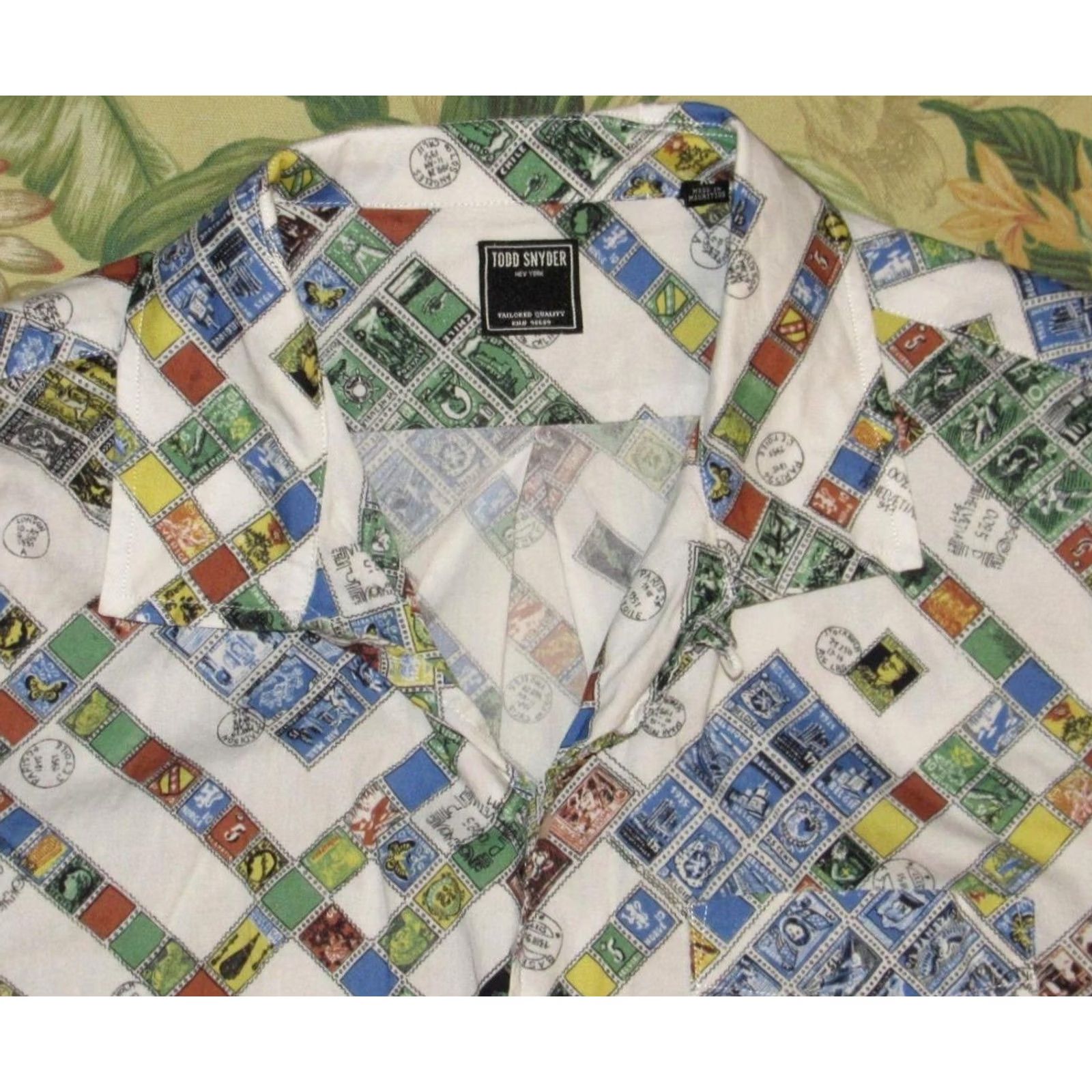Todd Snyder TODD SNYDER Short Sleeve Camp Shirt Stamp Print XL Mens XL Multicolor Stamp Print Camp Shirt Todd Snyder Short Sleeve Camp Shirt XL Mens XL Multicolor Size US XL / EU 56 / 4 - 2 Thumbnail