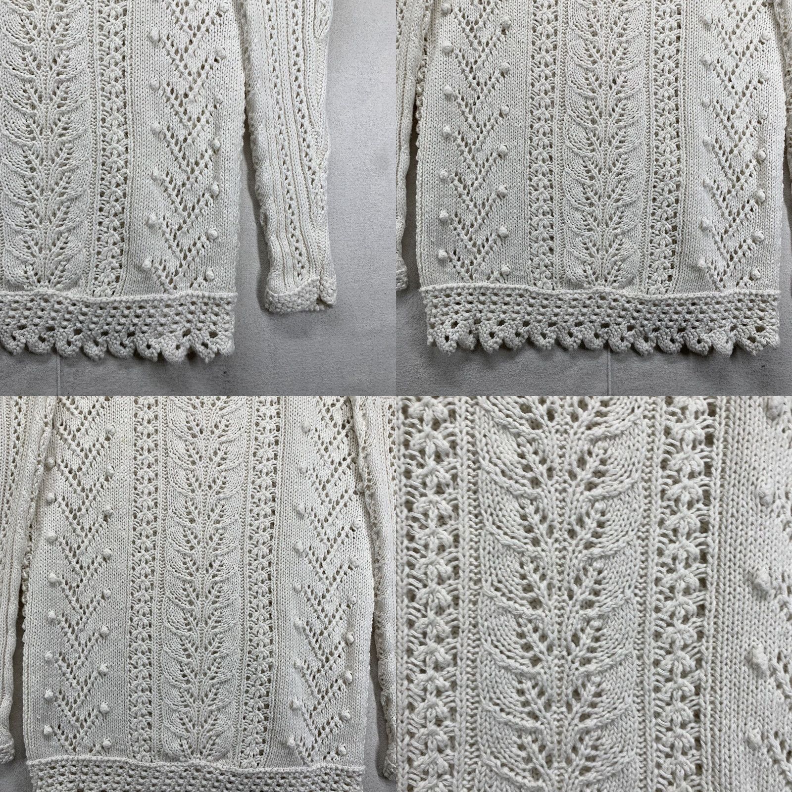Vintage VINTAGE Chaus Sweater Women Small White Open-Knit Crochet Boho Hippie 90s Y2K Cottagecore Womens Size S / US 4 / IT 40 - 8 Thumbnail