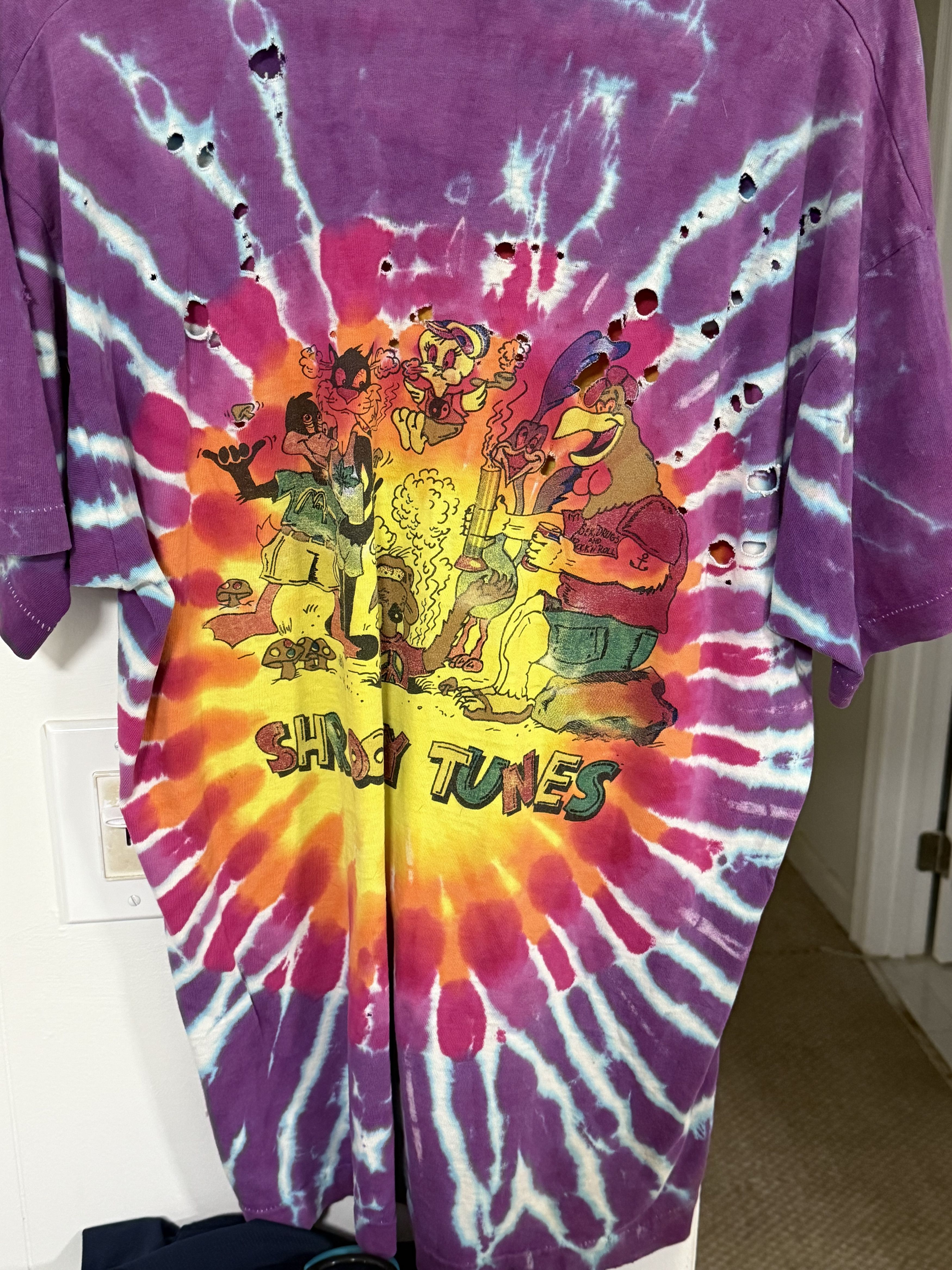 Fruit Of The Loom Shroomy toons very vintage early 90s late 80s distressed Size US XL / EU 56 / 4 - 3 Thumbnail
