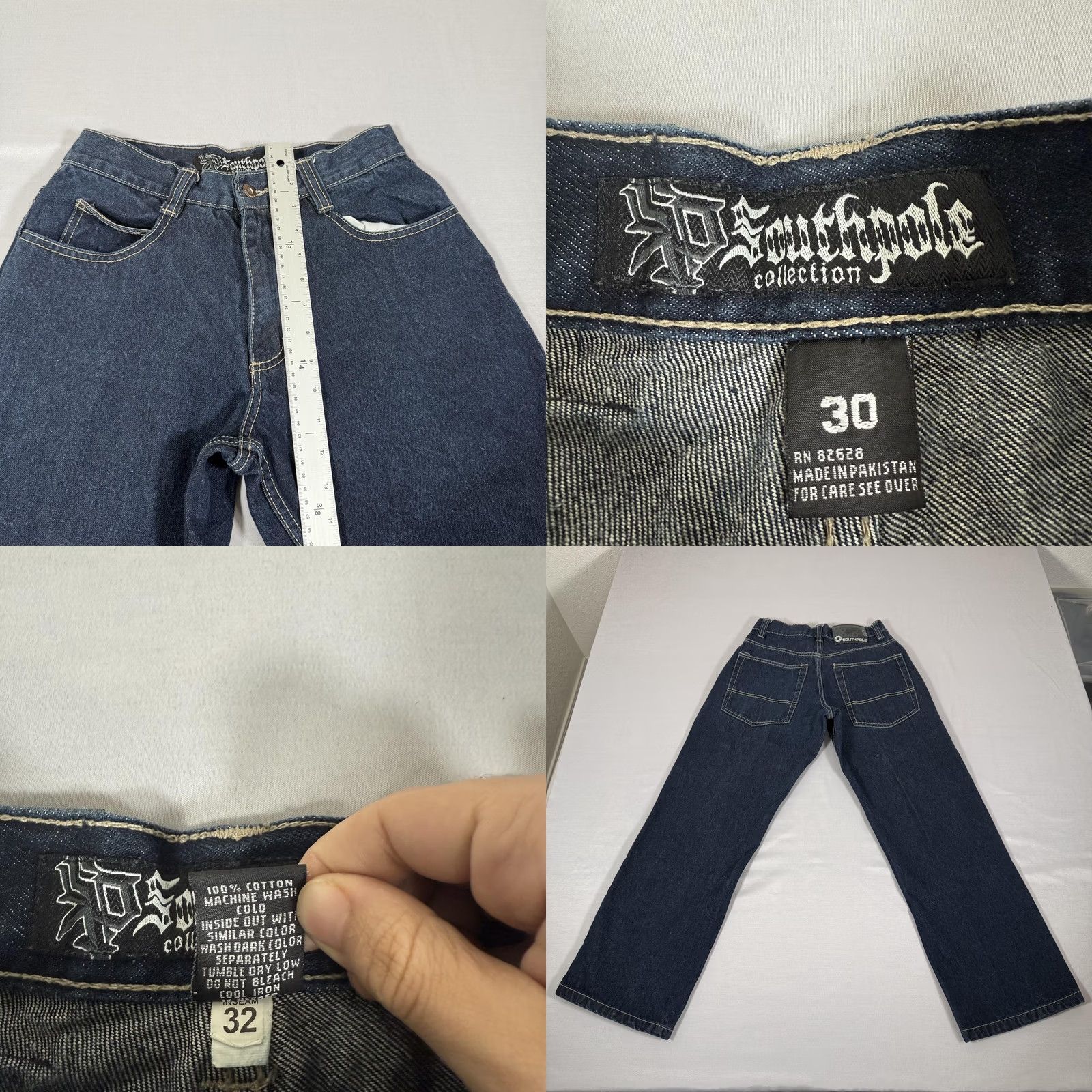 Southpole VINTAGE Southpole Jeans Mens 28x30 Blue Baggy Relaxed Straight Denim Pants Y2K Size US 28 / EU 44 - 8 Thumbnail