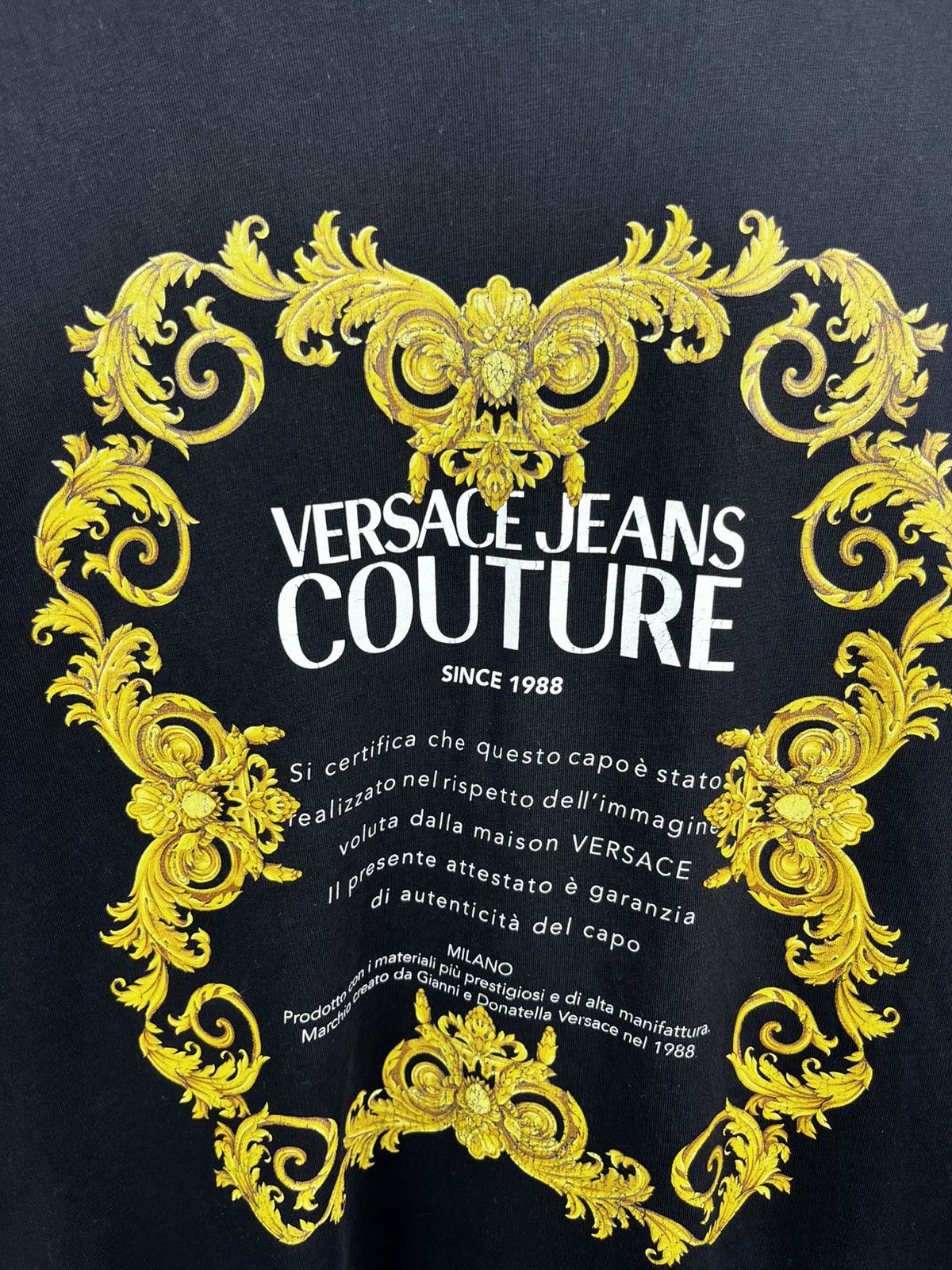 Versace Versace Jeans Couture T-Shirt Size M Black Big Logo Size US L / EU 52-54 / 3 - 2 Thumbnail