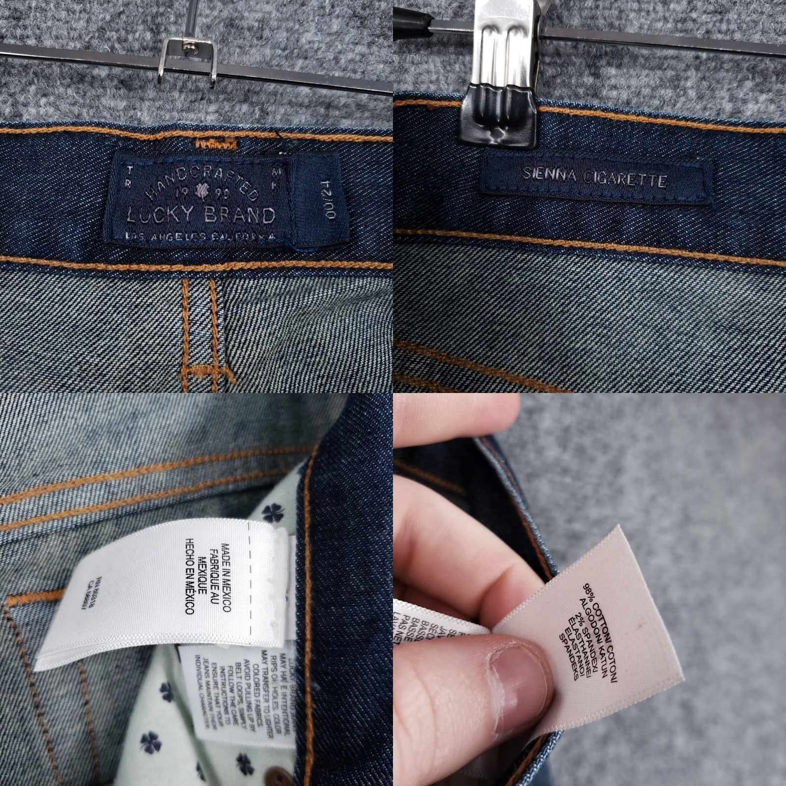 Lucky Brand Lucky Brand Jeans Womens 00 Blue Sienna Cigarette Slim Stretch Whiskered Size 24" / US 00 / IT 34 - 8 Thumbnail