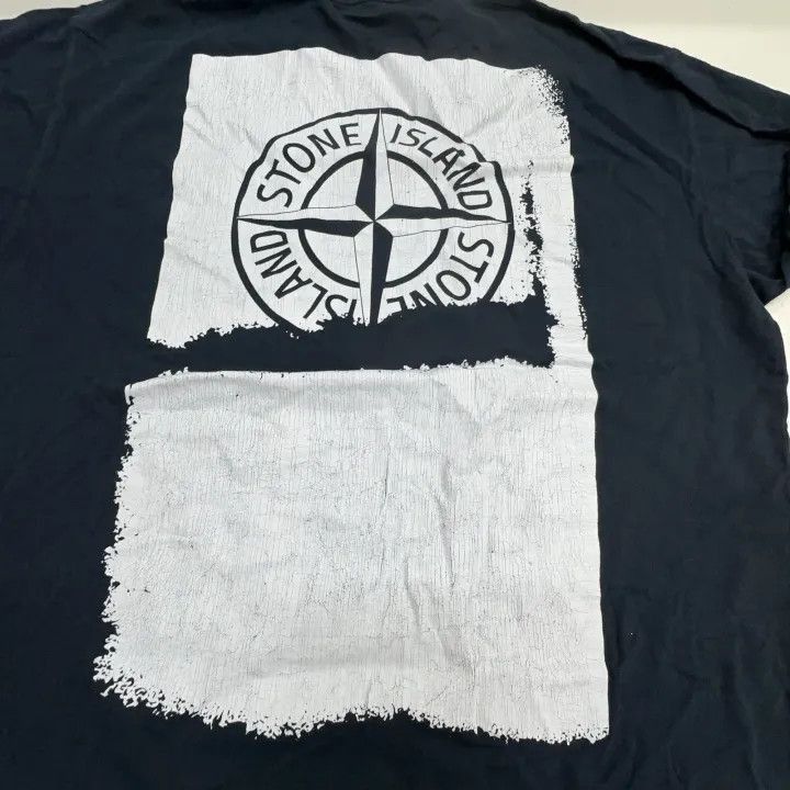 Stone Island Stone Island Navy Blue Letter Print TShirt -2506 Size US M / EU 48-50 / 2 - 4 Thumbnail
