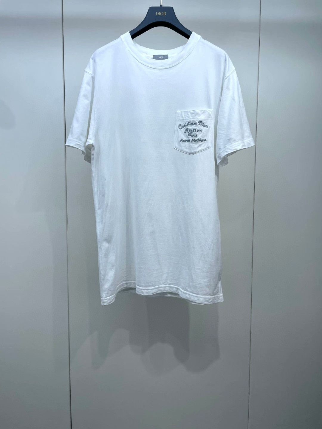 Dior Dior Gray Letter Embroidered White T-Shirt Size XS / US 0-2 / IT 36-38 - 1 Thumbnail