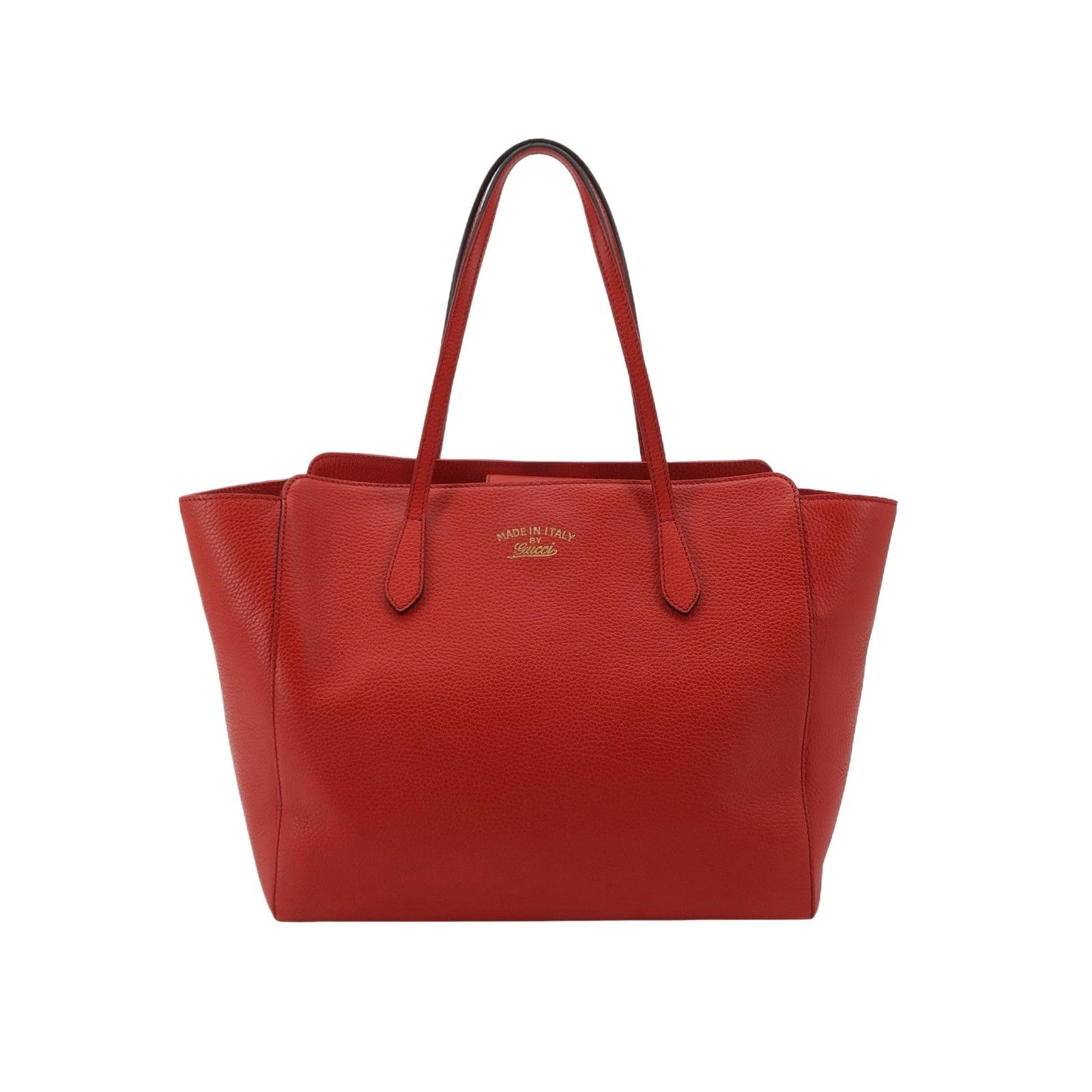 Gucci Gucci Swing Red Leather Tote Bag Size ONE SIZE - 1 Thumbnail