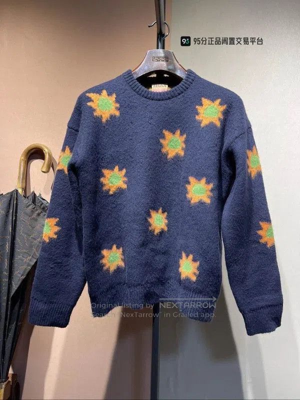 Ermenegildo Zegna Zegna x THE ELDER STATESMAN Intarsia Crewneck Sweater. Size US M / EU 48-50 / 2 - 5 Thumbnail