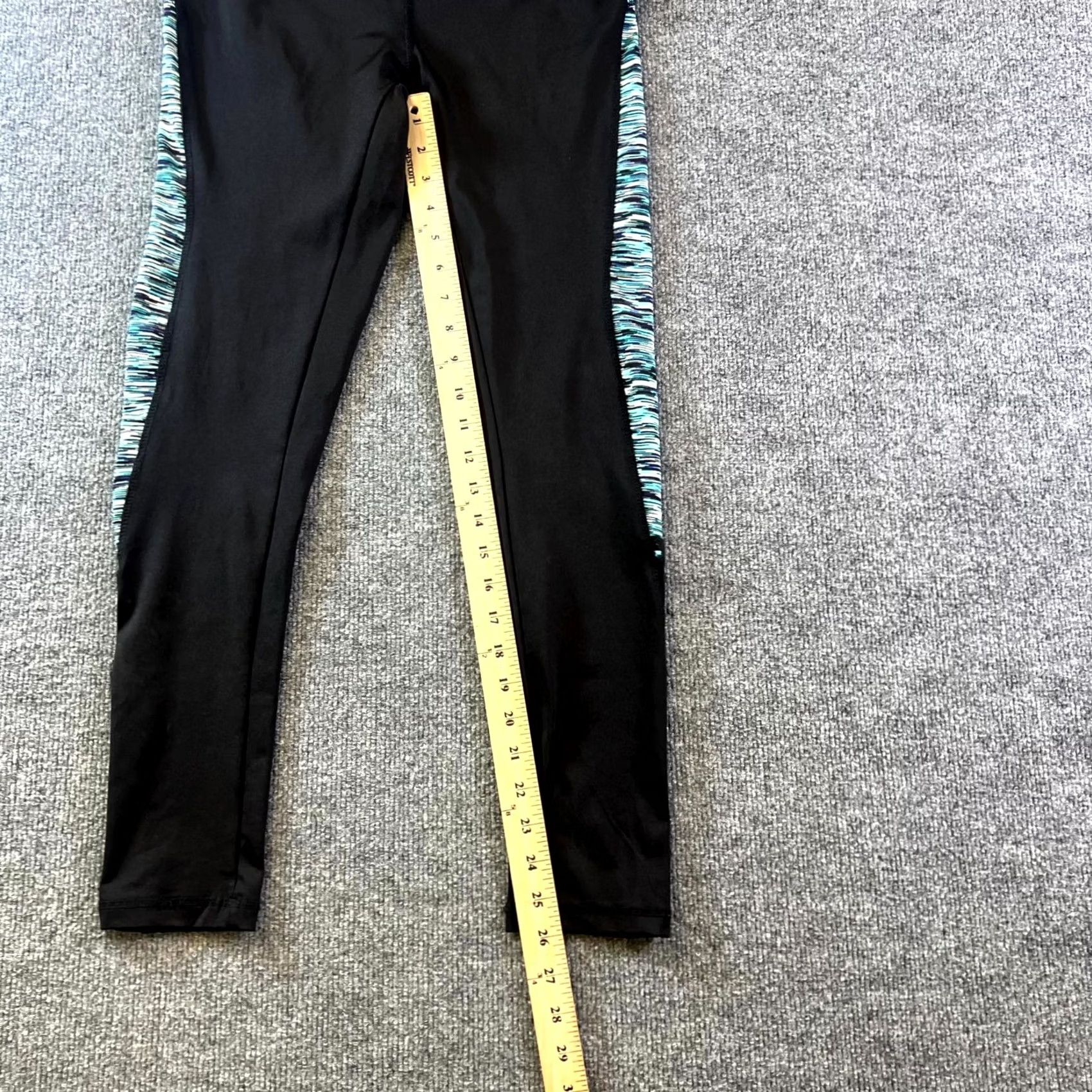 Vintage Aviva Ankle Womens L Black Legging Women Polyester Sports Gym Yoga Workout Stretch Size 36" / US 14 / IT 50 - 3 Thumbnail