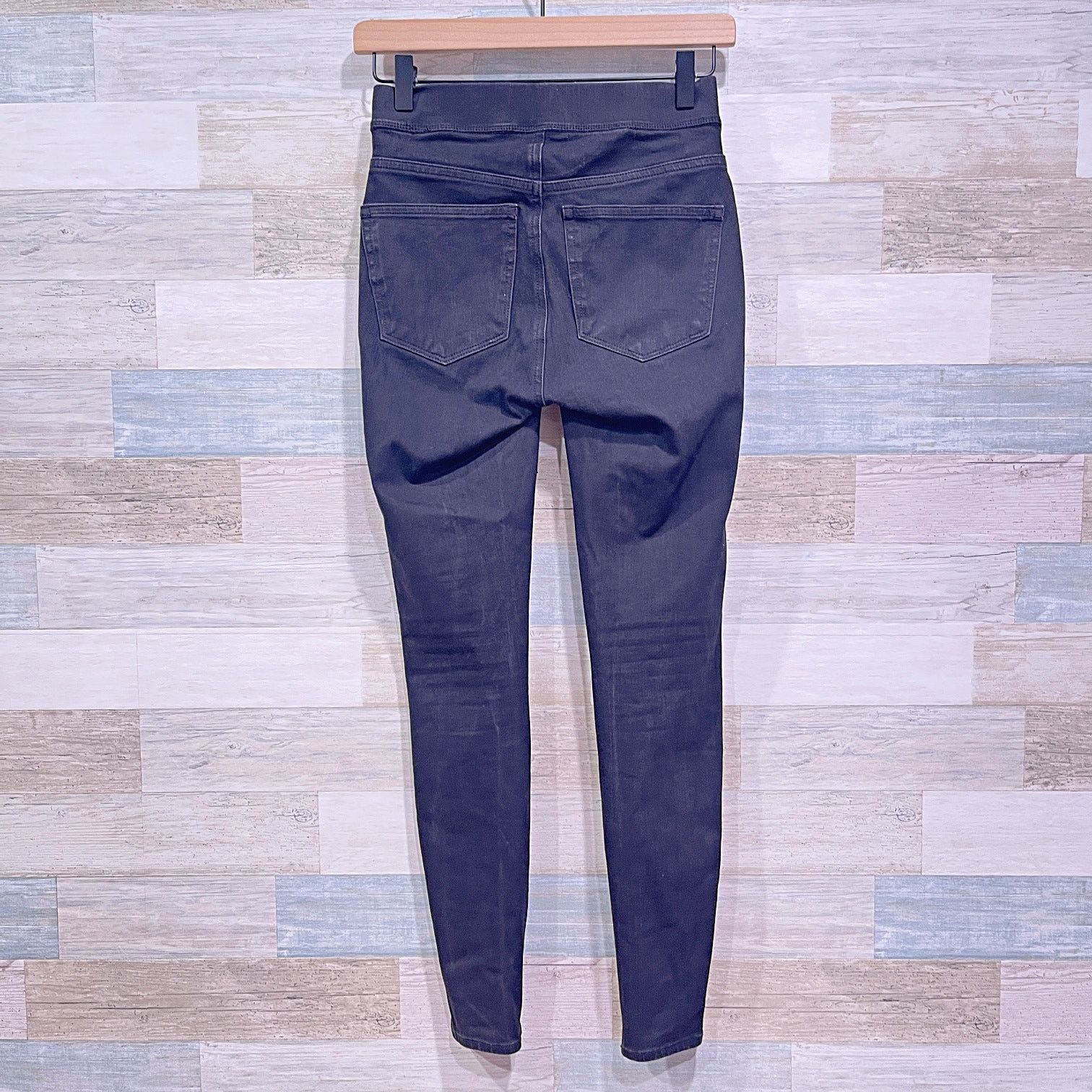 J.Crew J CREW Pull On Toothpick Skinny Jeans Black Womens 24 Size 24" / US 00 / IT 34 - 3 Thumbnail