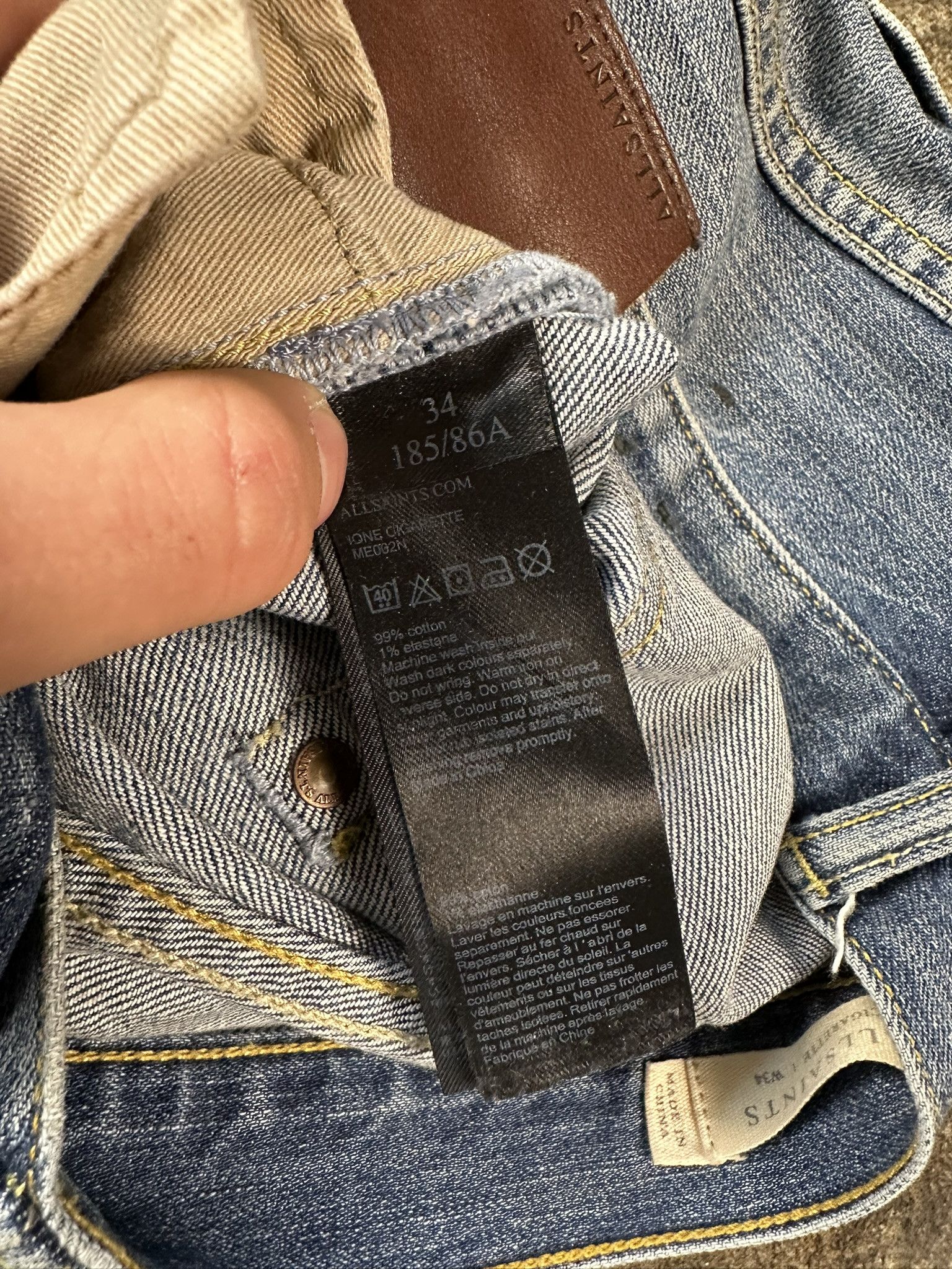 Allsaints Allsaints Faded Straight Jeans Pants Size US 34 / EU 50 - 9 Thumbnail