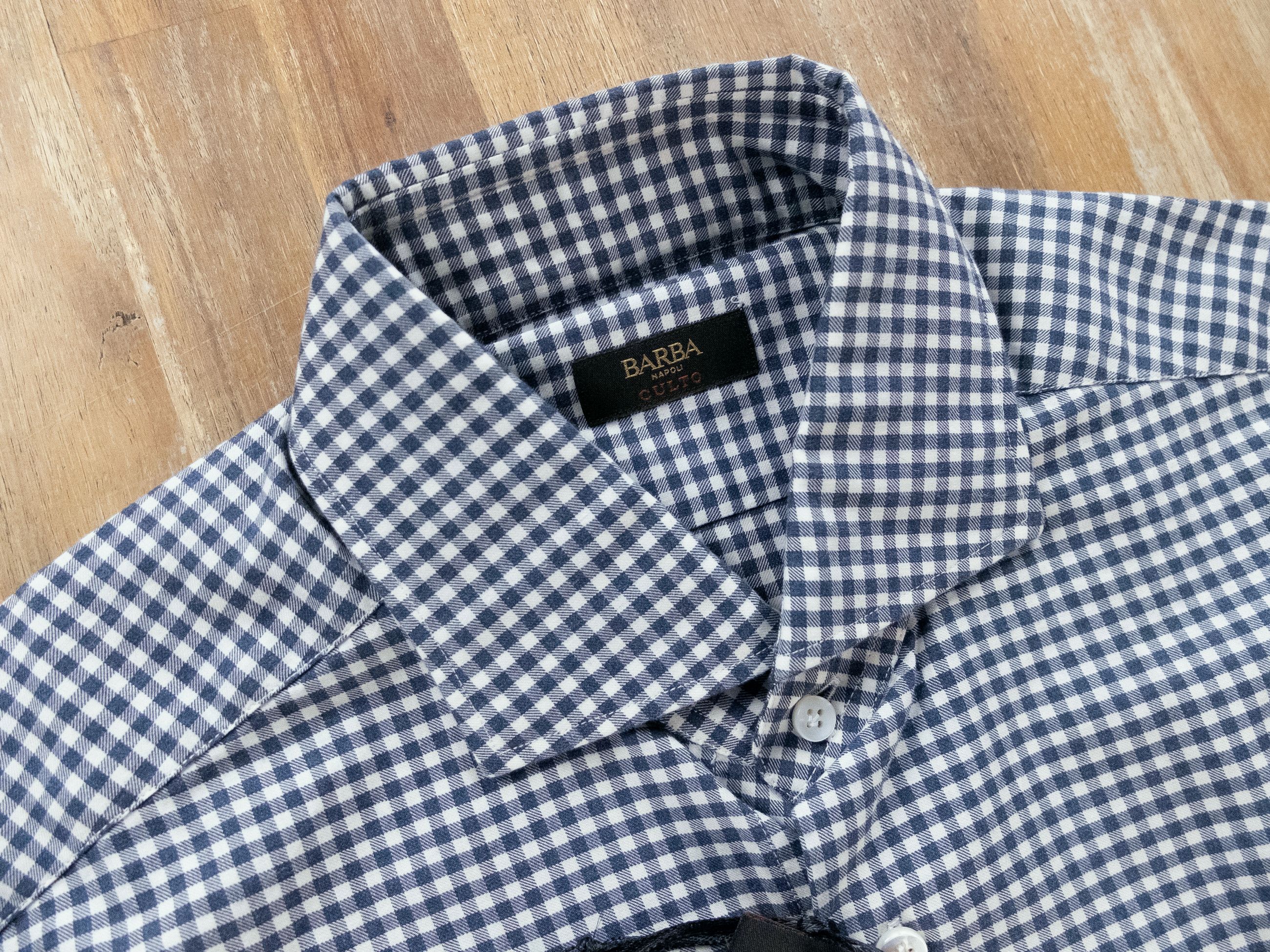 Barba Napoli BARBA Napoli Culto blue white gingham cotton shirt 40 Size US M / EU 48-50 / 2 - 2 Thumbnail