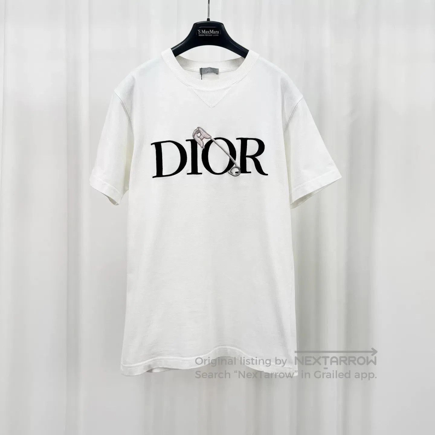 dior embroidered logo short sleeve t.